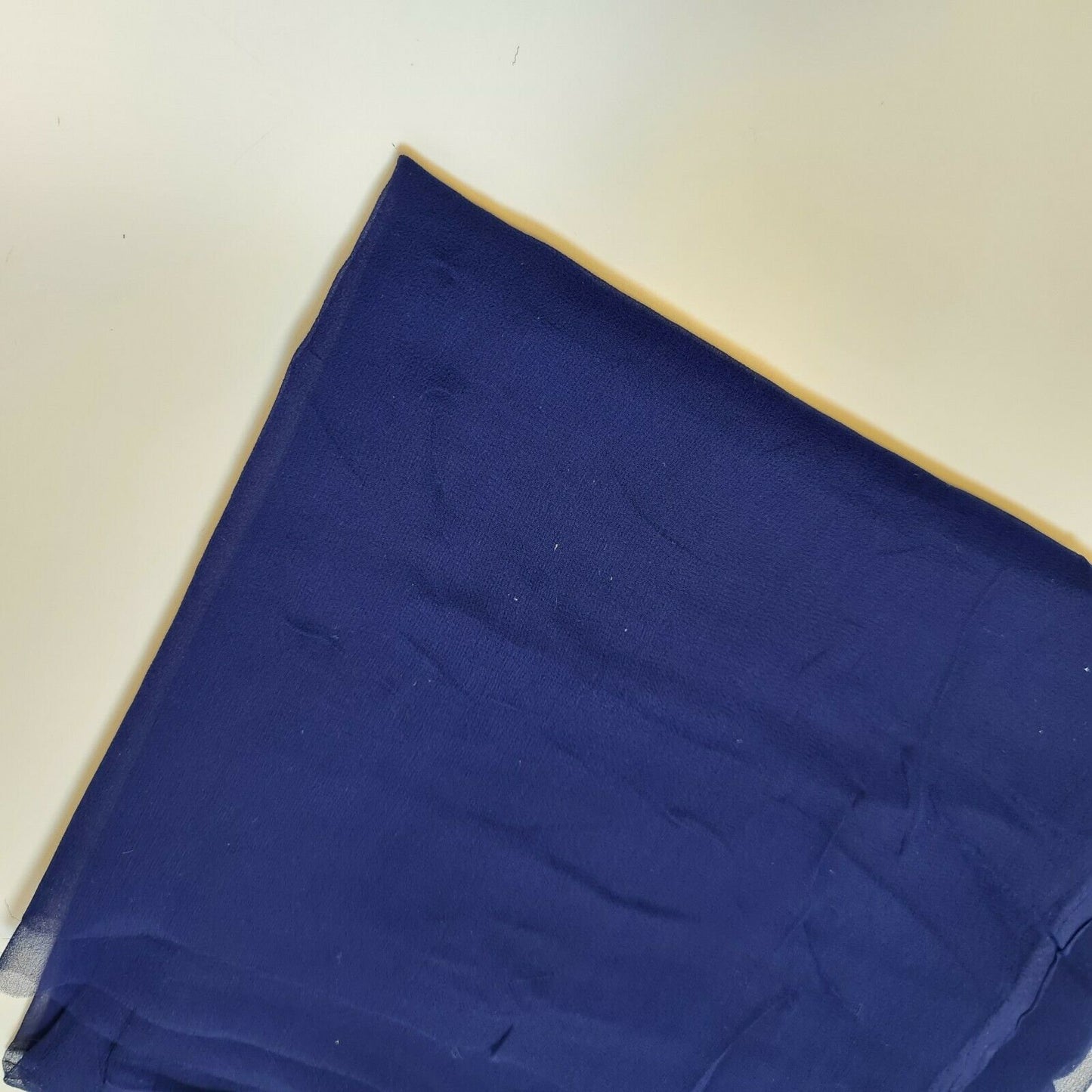 100 % Polyester, Mooskrepp-Chiffon, durchsichtig, mit Dekor, für drapierte Kleider, 111,8 cm (Französisches Marineblau)