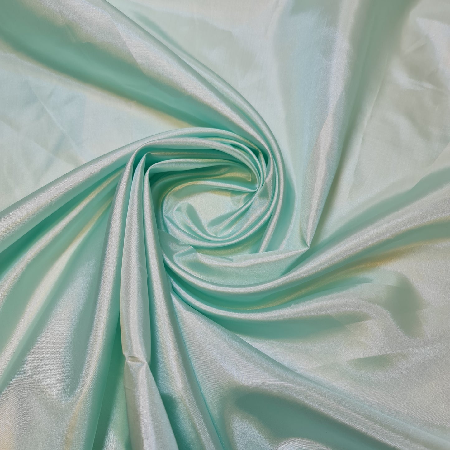 Mint Habotai Polyester Silk Lining Fabric 150cm Wide Soft Lightweight Dress Lining Material by the Metre