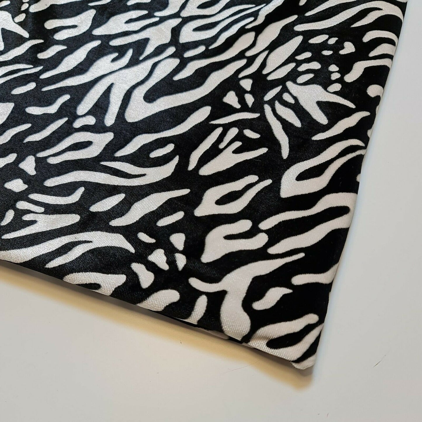 Animal Print Zebra Velour Velvet Spandex Fabric Dress Craft Costume Material 58" By Meter