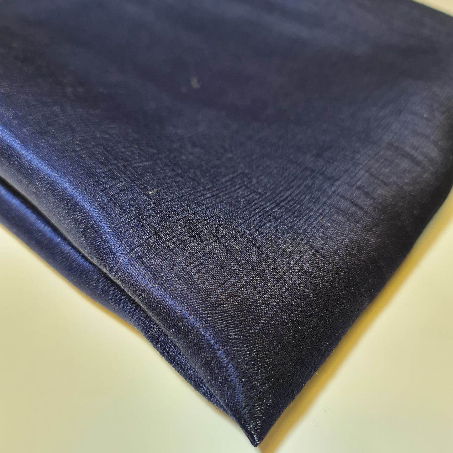 Einfarbiger Poly-Imitat-Dupion-Rohseiden-Patchworkstoff mit Satin-Finish, für Kleider, Bastelarbeiten, 111,8 cm (Marineblau)