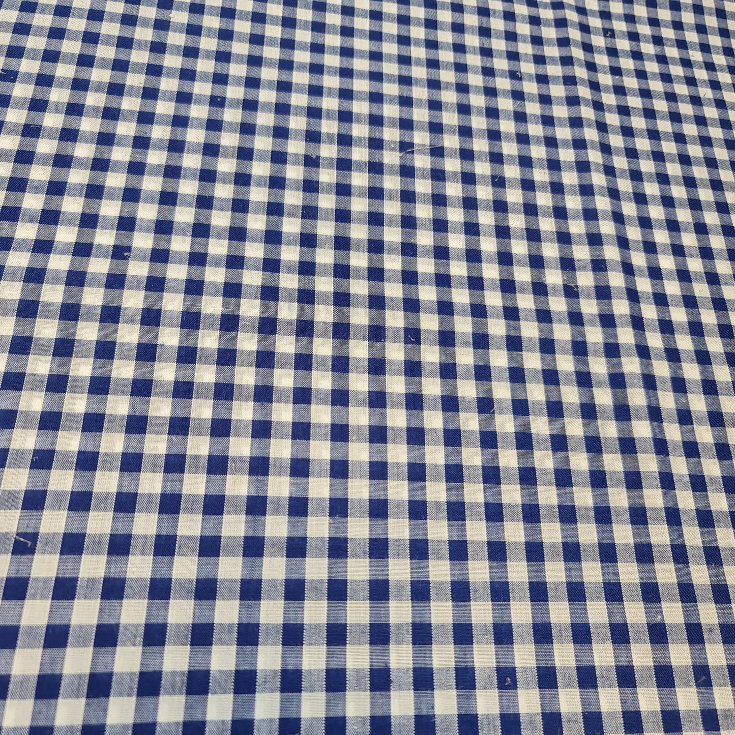 Polycotton-Stoff, 1/4 Zoll, Gingham-Karostoff, für Kleider, Bastelarbeiten, Uniformen, kariert, 112 cm (Königsblau)