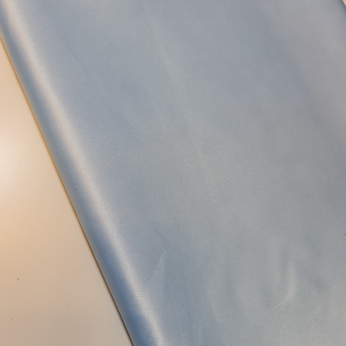 Himmelmatter Duchesse-Satinstoff für Brautkleider, Abschlussball, Bastelmaterial, Krepprückseite, Meterware, 147,3 cm