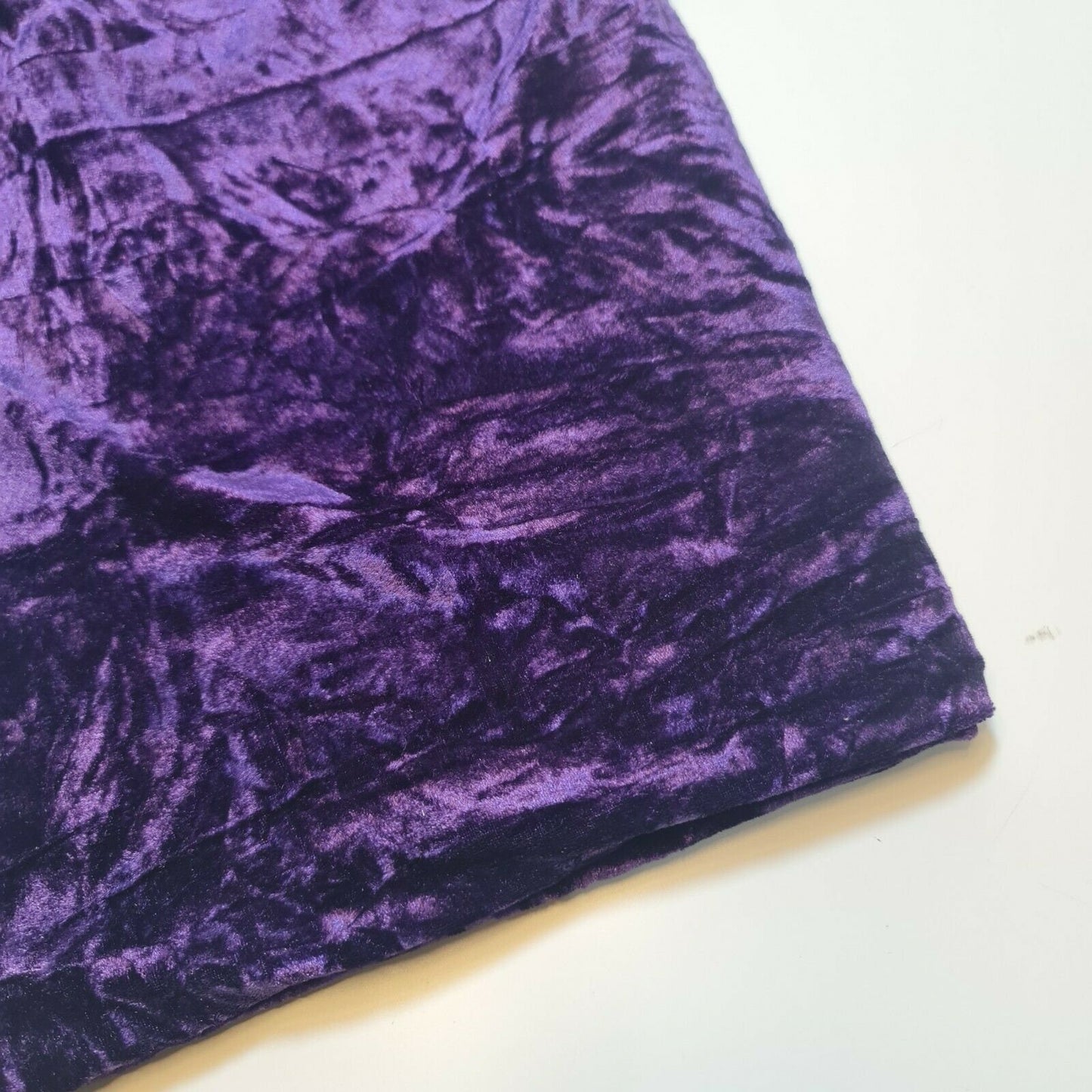 Cadbury Purple Premium Marble Crushed Velvet Stretch Fabric 58” Wide – Medium Weight Luxury Upholstery & Dress Material By the Meter
