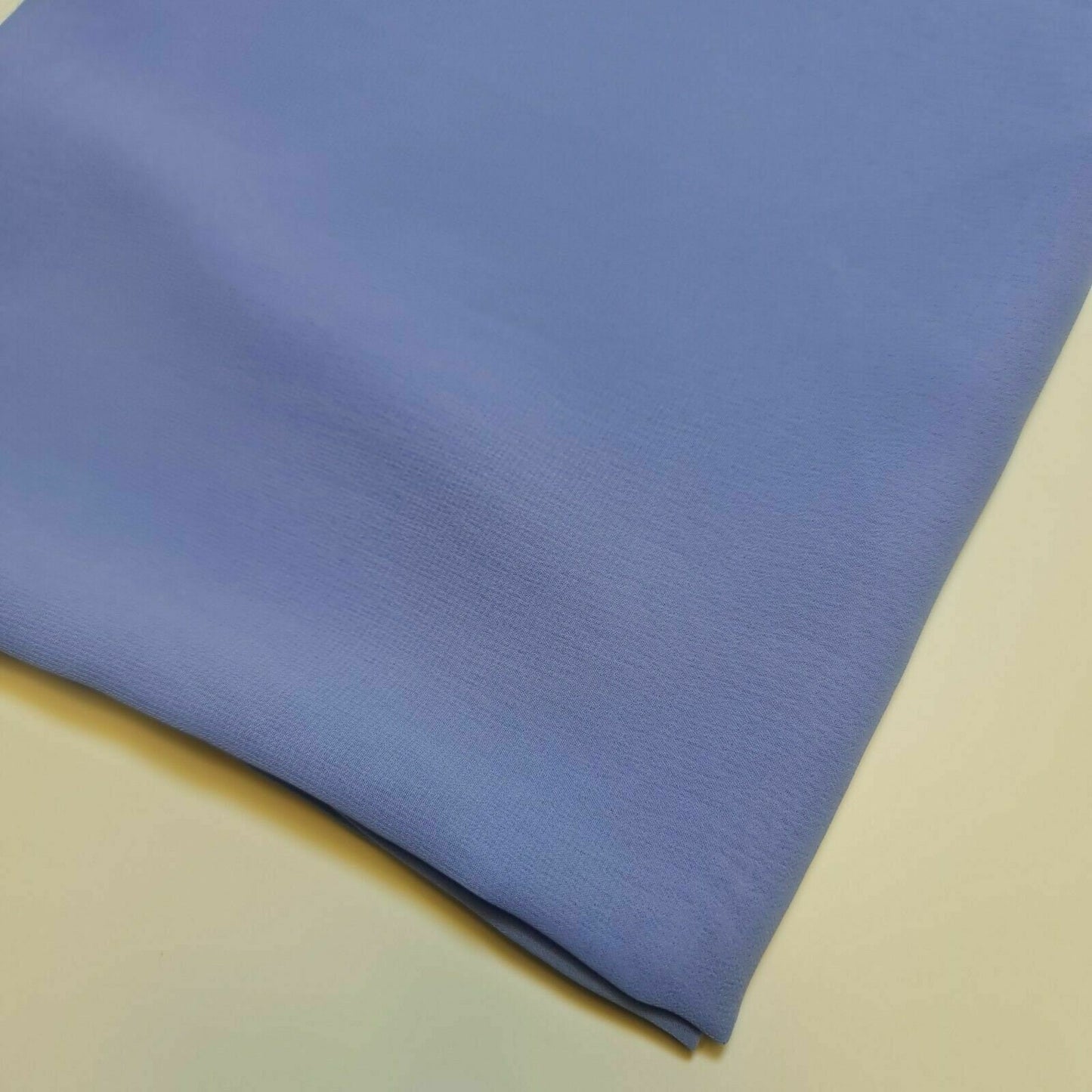 New Blue Plain Sheer Crepe Chiffon Fabric Dress Drape Decor Craft Material By Meter 44"