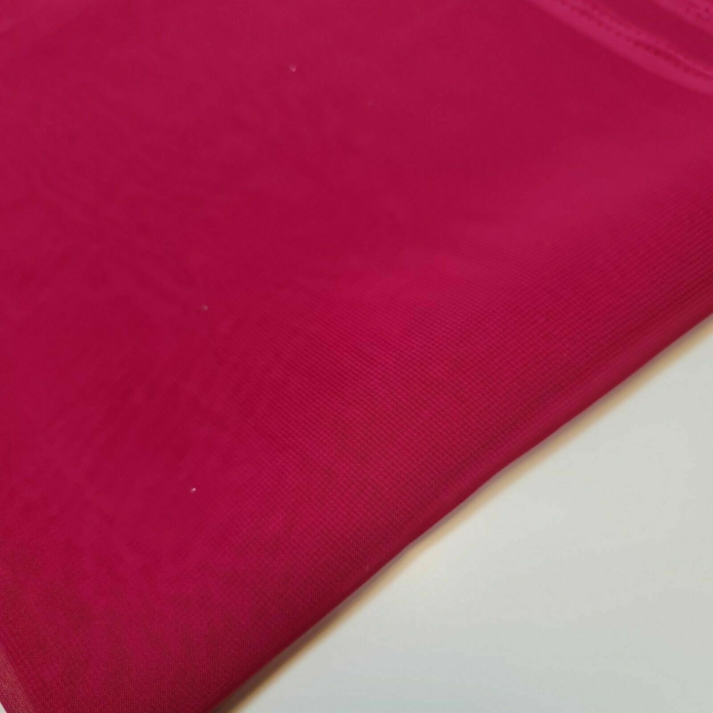 Hot Pink Plain Sheer Crepe Chiffon Fabric Dress Drape Decor Craft Material By Meter 44"