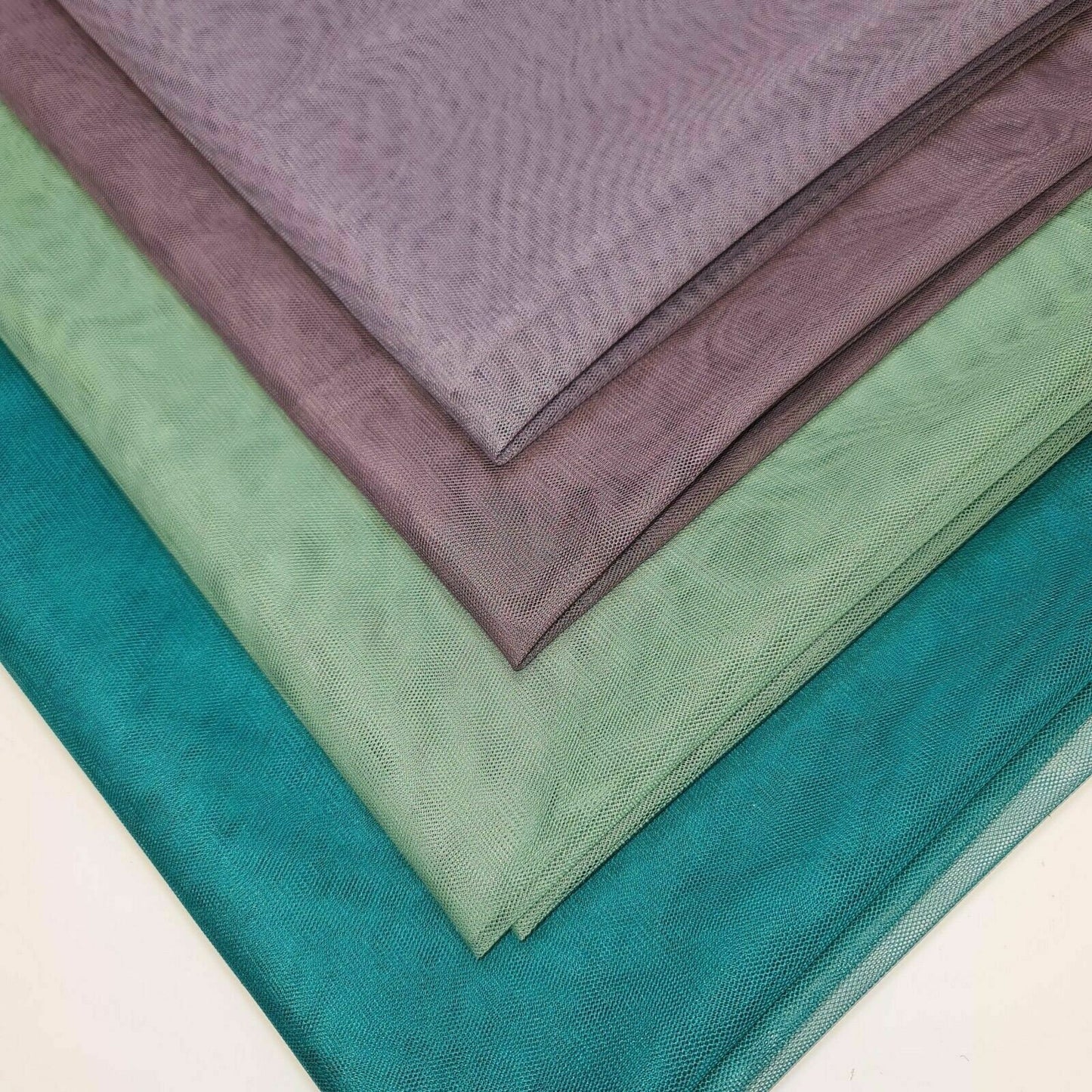 Premium Quality Mesh Net Sheer Fabric Dress Craft Lining Material 44" By Meter (Jade)