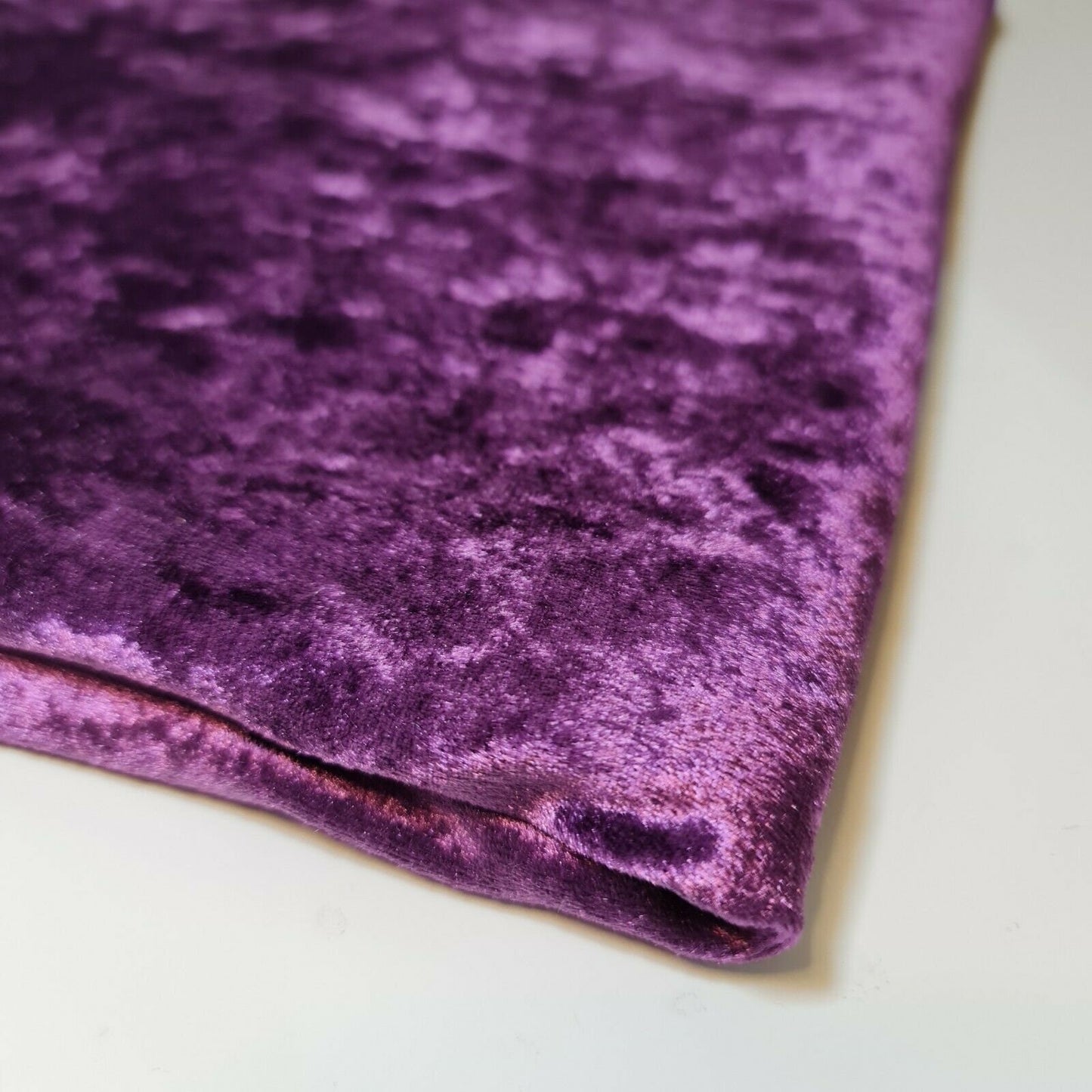 Purple Plain Velvet Fabric Premium Crushed Stretch Dress Craft Wedding Material 58" By the Meter