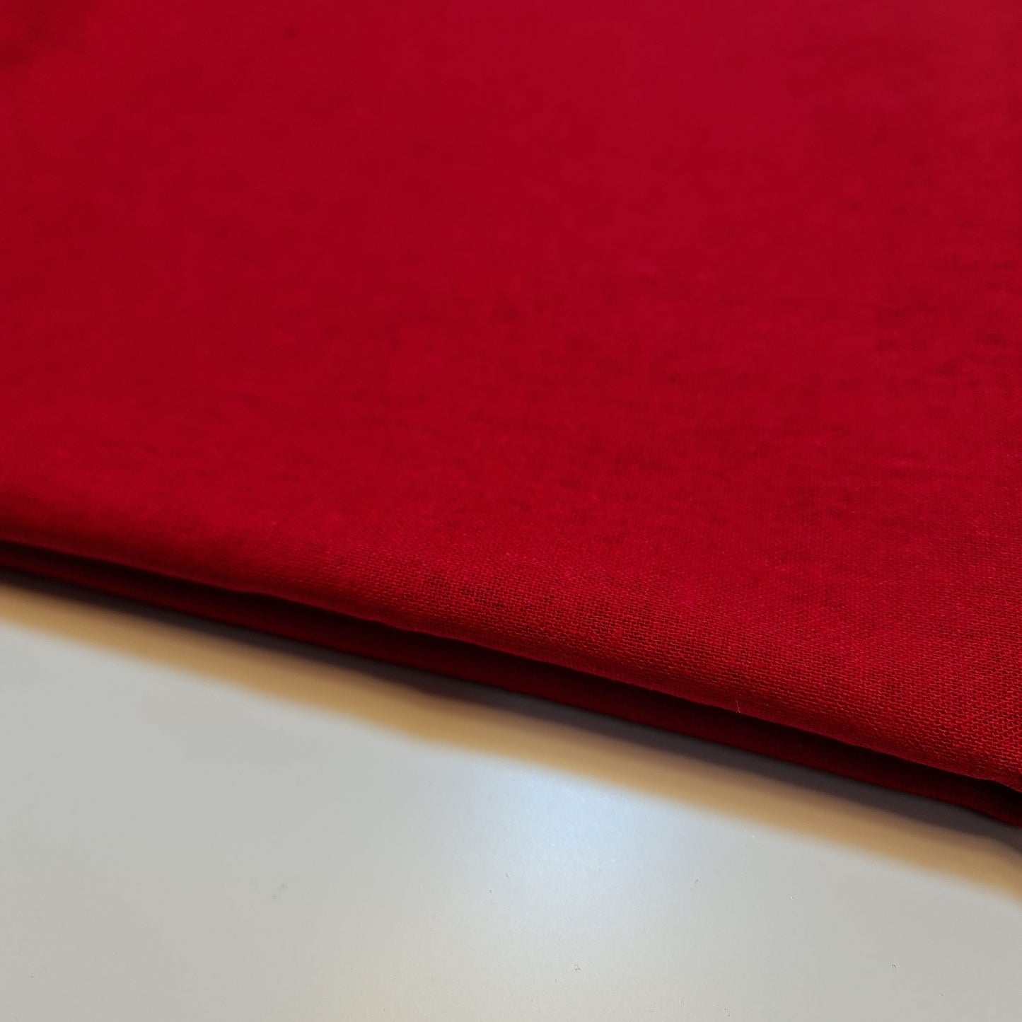 Roter weicher Khadi-Baumwoll-Viskose-Stoff in Leinenoptik, Kleiderstoff, 15 Farben, 132 cm breit, Meterware