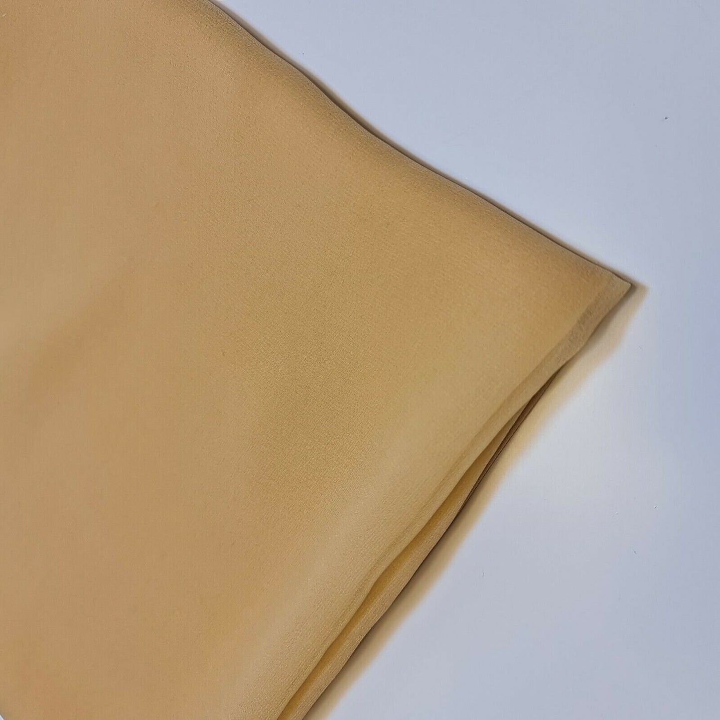 Beige Gold Plain Chiffon Fabric Sheer Dress Craft Costume Material 44" By The Meter