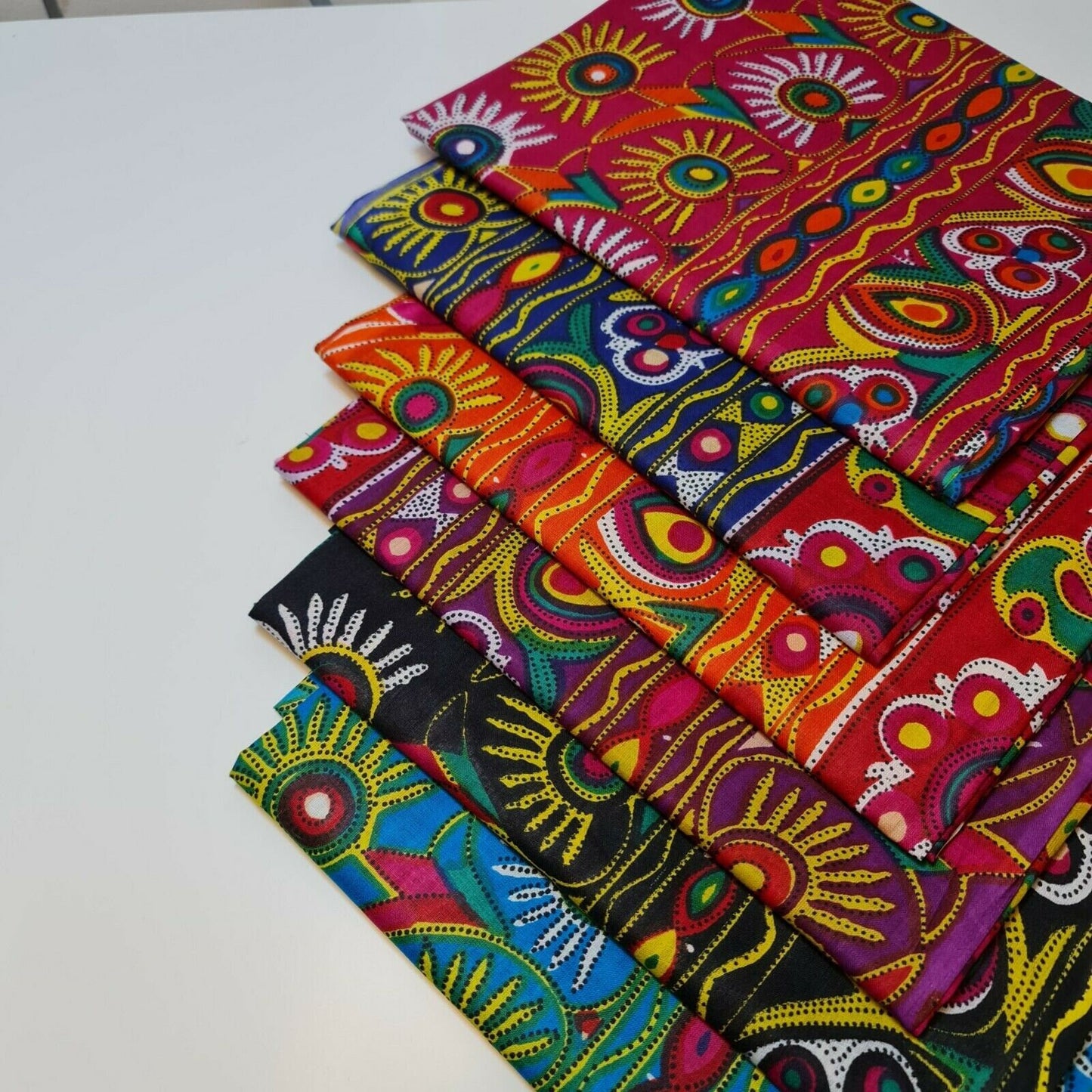 Cotton Indian Ethnic Rajasthani Print Suzani Rangoli Boho Banjara Fabric 44" (Print 4)