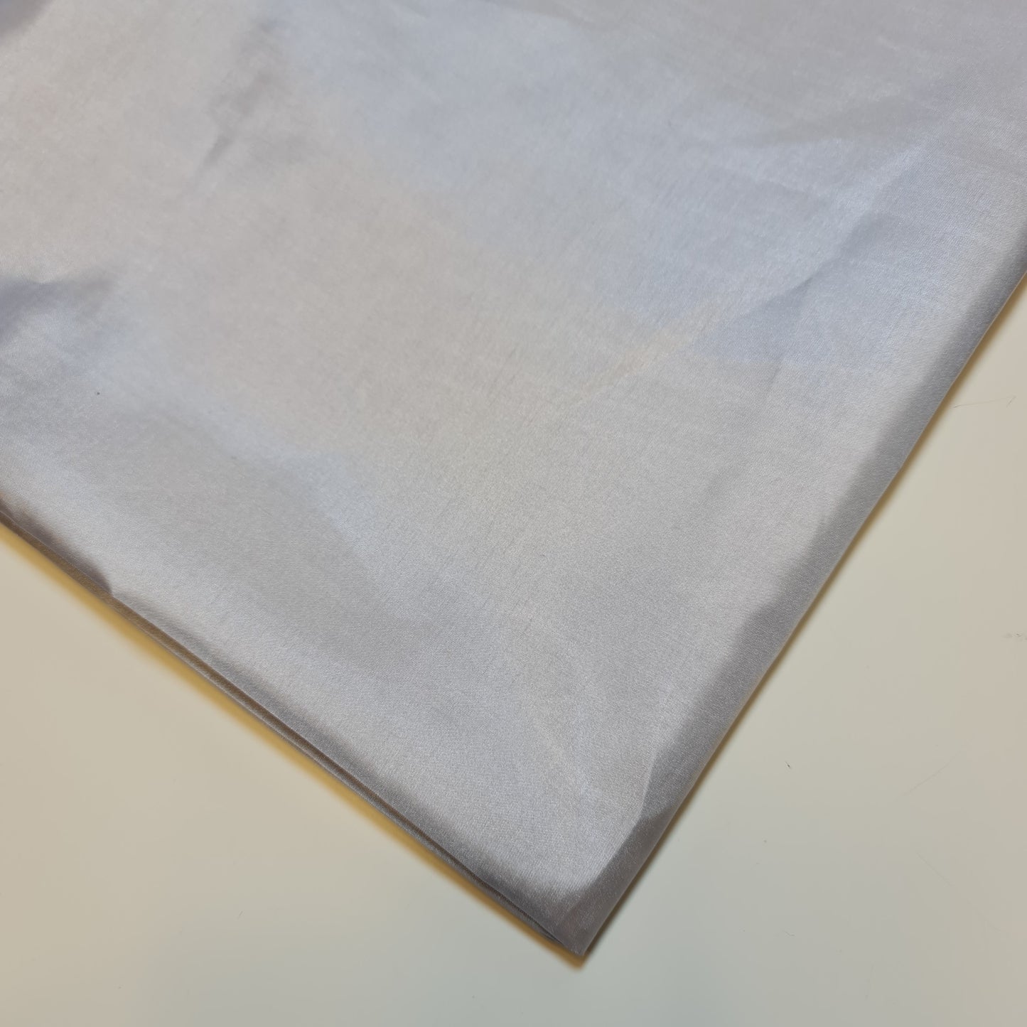 Silver Habotai Polyester Silk Lining Fabric 150cm Wide Soft Lightweight Dress Lining Material by the Metre
