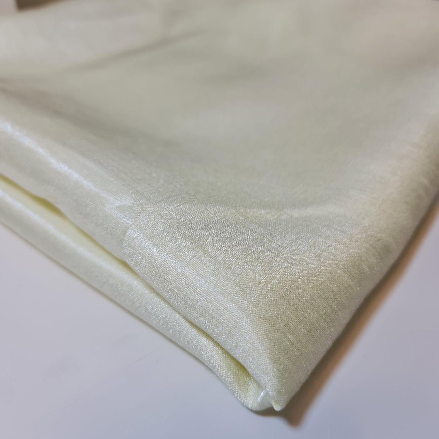 Einfarbiger Poly-Imitat-Dupion-Rohseiden-Satin-Finish-Patchworkstoff für Kleider, Bastelarbeiten, 111,8 cm (Zitrone)