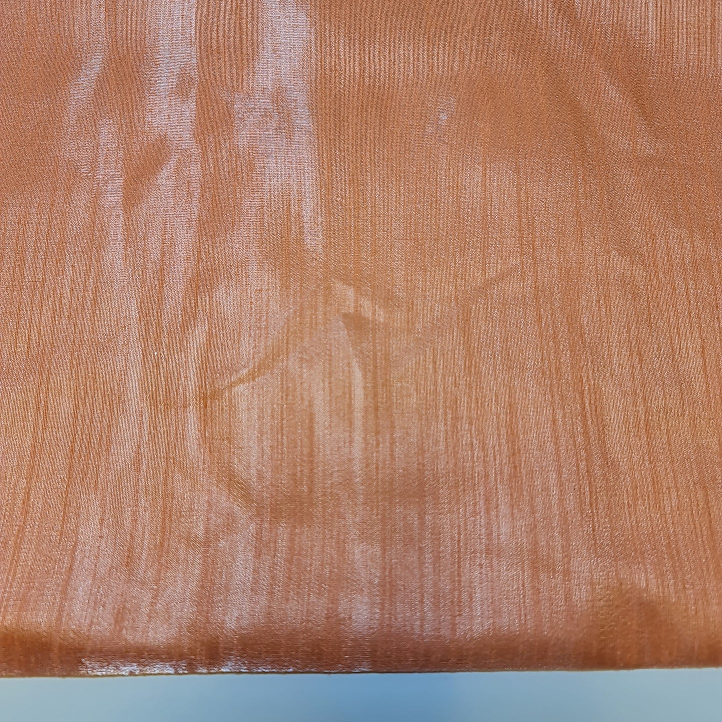 Salmon Pink Faux Dupion Raw Polyester Silk Plain Dyed Slub Shot Fabric Craft 44" By Meter