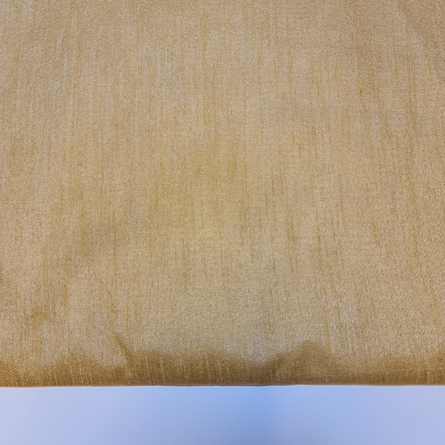 Schlichter Poly-Imitat-Dupion-Rohseiden-Satin-Finish-Patchworkstoff für Kleider, Bastelarbeiten, 111,8 cm (Altgold)