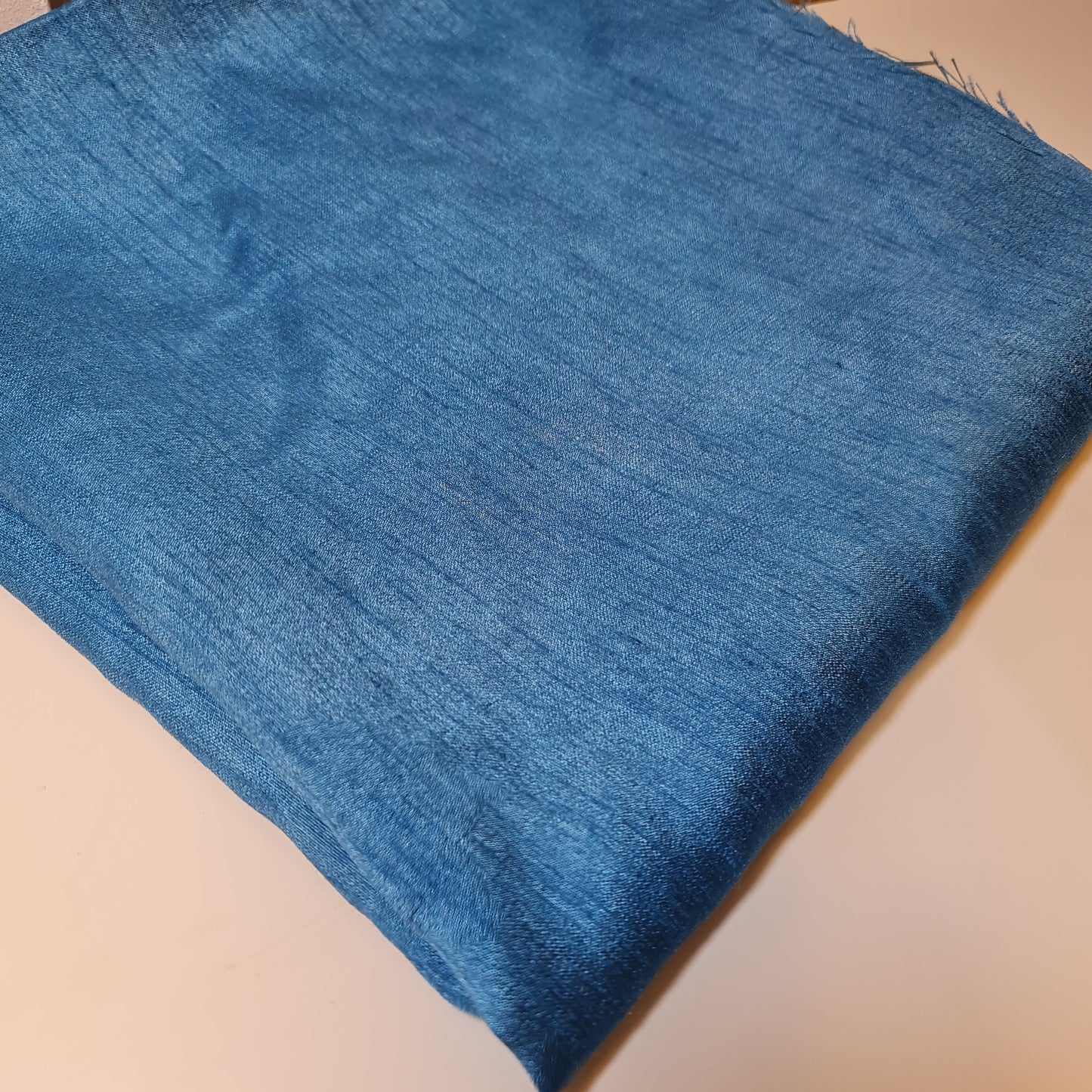 Kingfisher Faux Dupion Raw Polyester Silk Plain Dyed Slub Shot Fabric Craft 44" By Meter