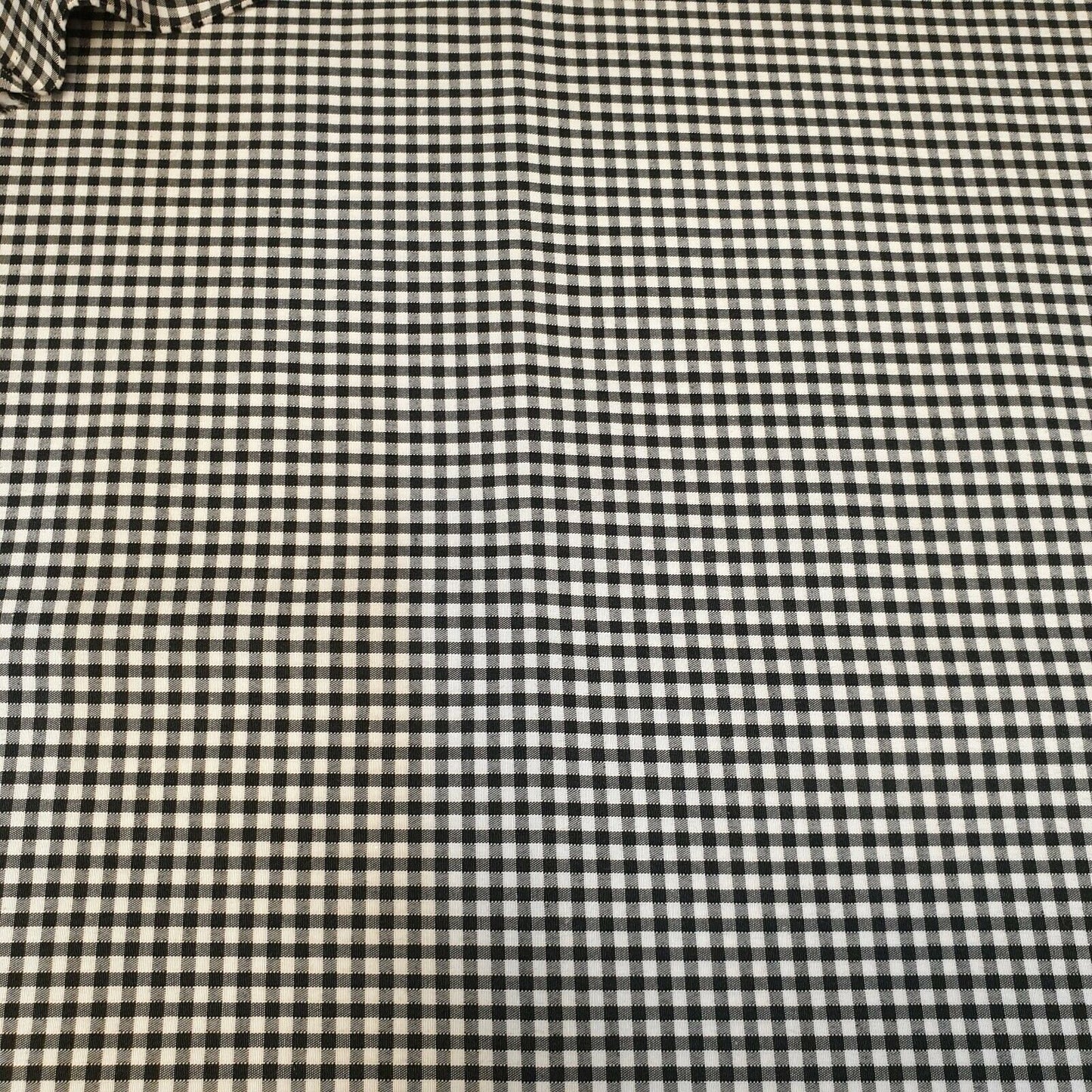 Gingham-Stoff aus Polycotton, 1/8 Zoll, kariert, zum Nähen, Schneidern, Vorhänge, 112 cm, 44 Zoll breit (schwarz)
