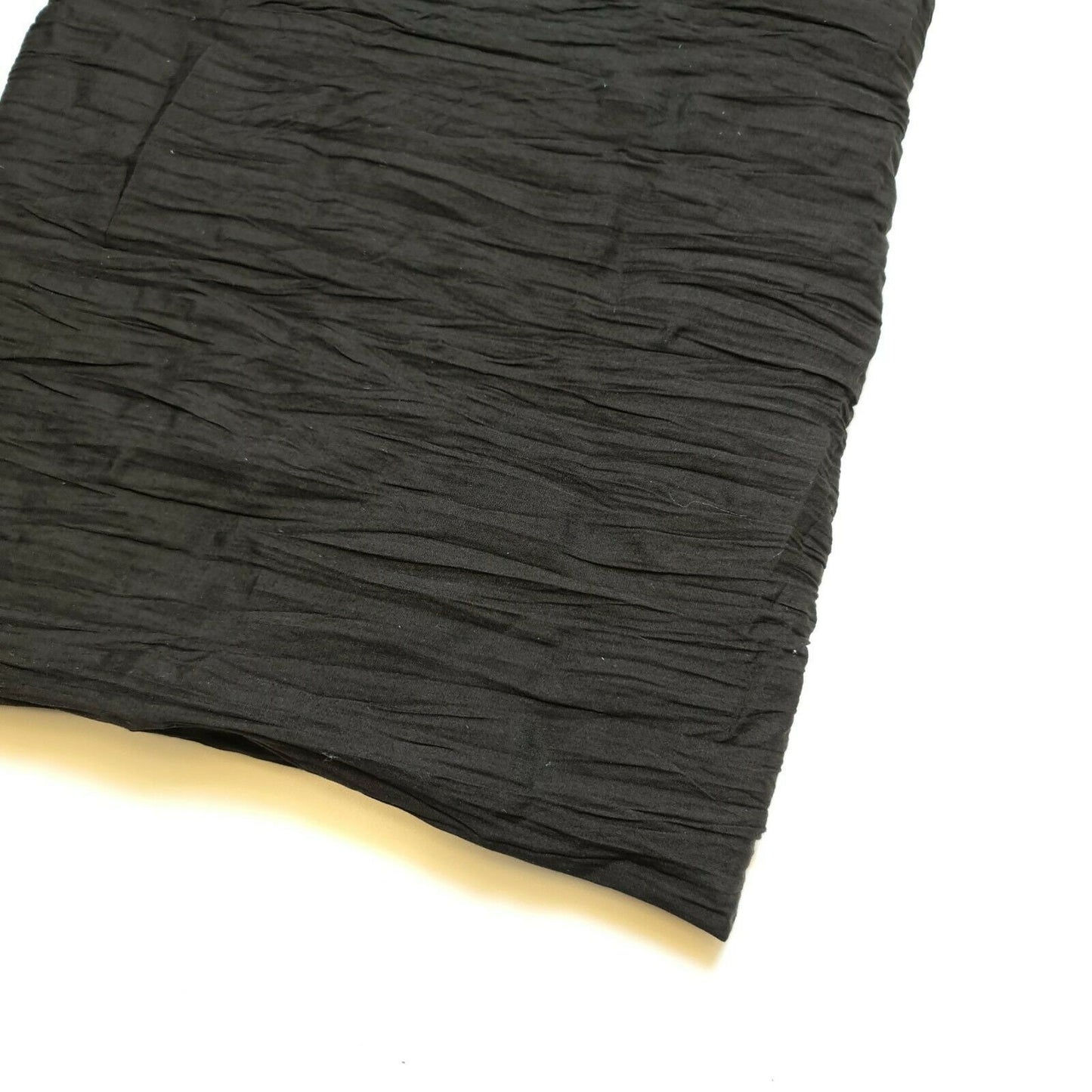 Black Creased Crinkle 100% Cotton Plain Boho Fabric Material Crushed Craft Dress 55"