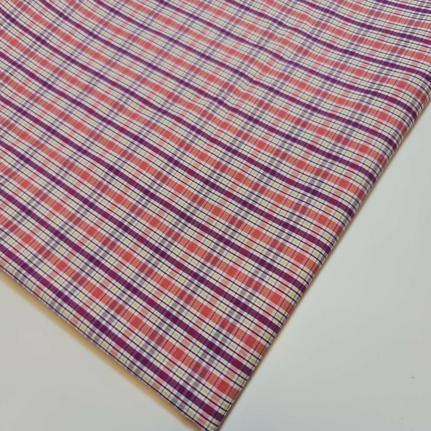 100% Cotton Soft Tartan Stripes Print Fabric Dress Craft Soft Fabric 58" Meter (Design -8)