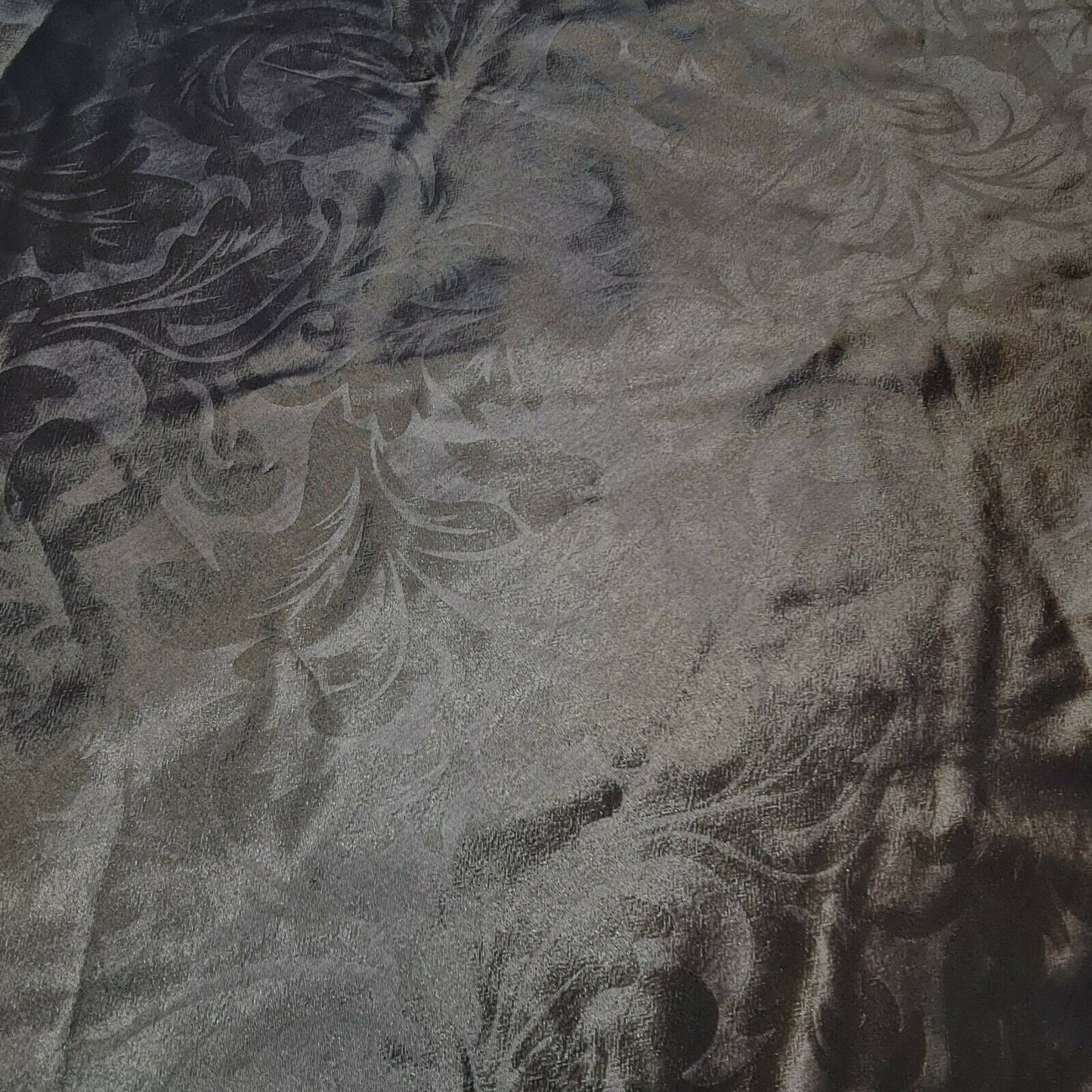 Luxuriöser selbstbedruckter Taftstoff aus Kunstseide für Kleider, Kissen, Vorhänge, 147,3 cm (Dunkeloliv)