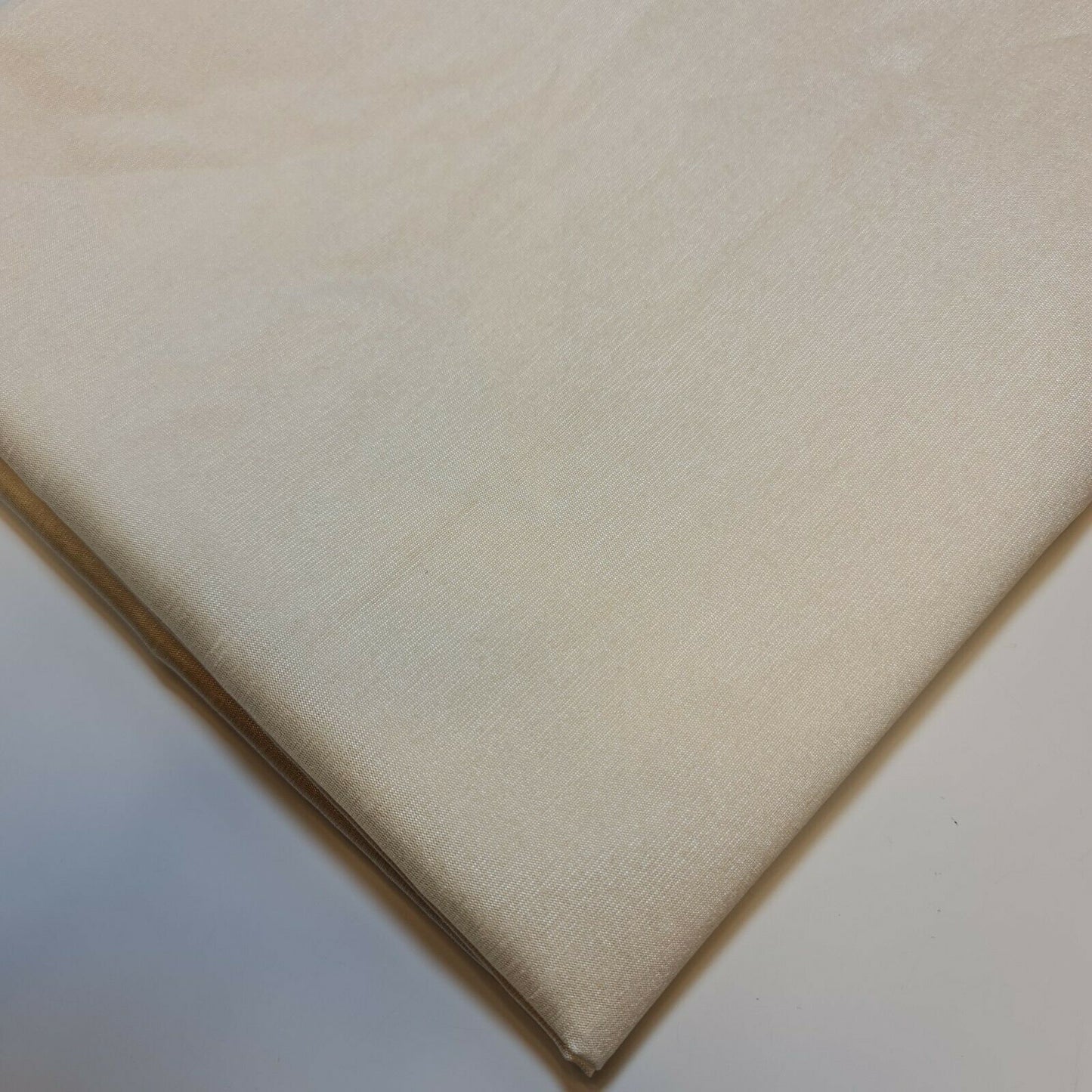 Unifarbener Slub Shot-Kunst-Dupion-Rohseidestoff, 100 % Polyester, Meterware (Creme)