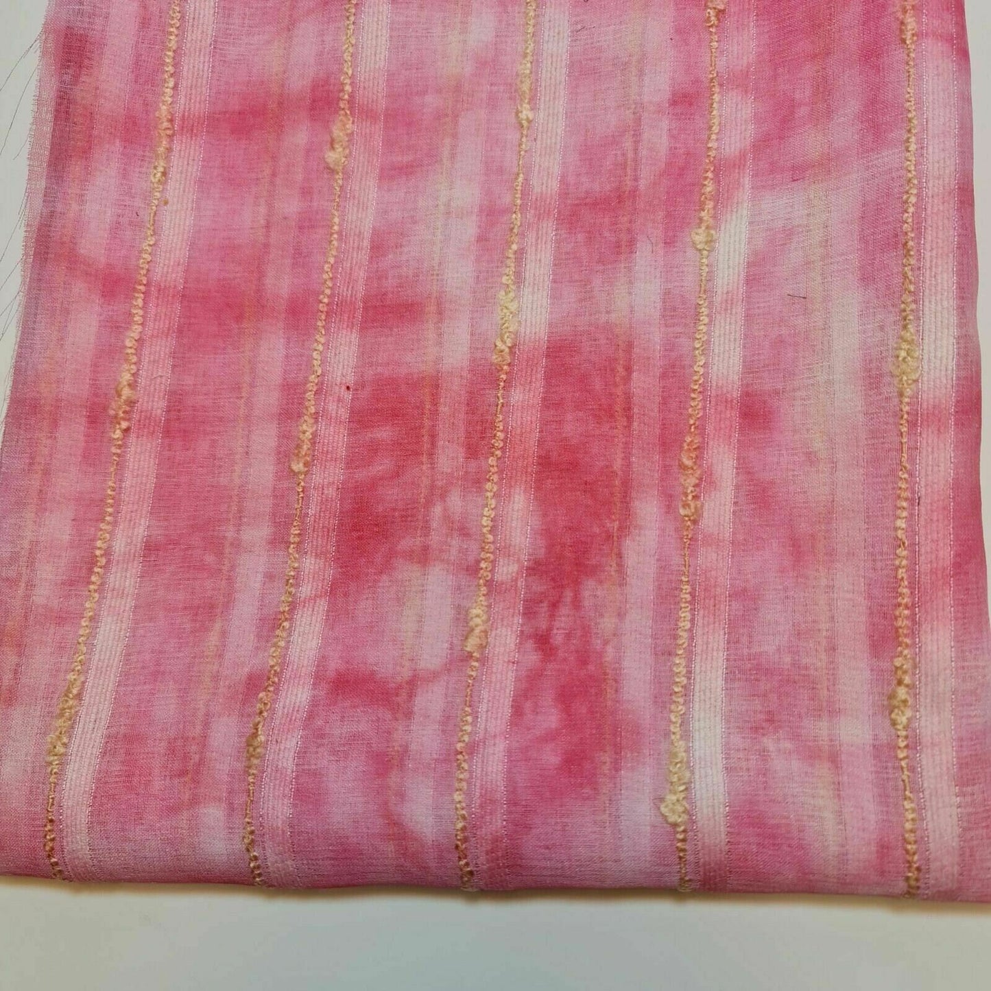 Stoff mit Batikmuster und rosa Wolkenmuster, Polycotton, für Kleider, Drapierungen, Bastelarbeiten, Meterware, 147,3 cm