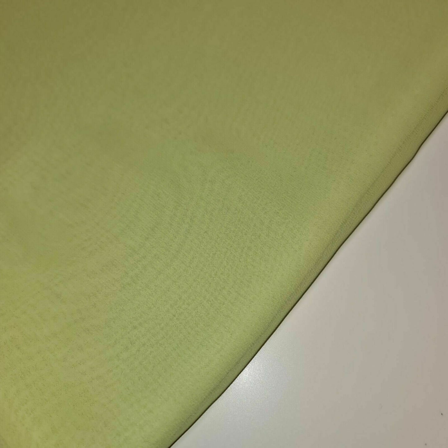 Lime Plain Sheer Crepe Chiffon Fabric Dress Drape Decor Craft Material By Meter 44"