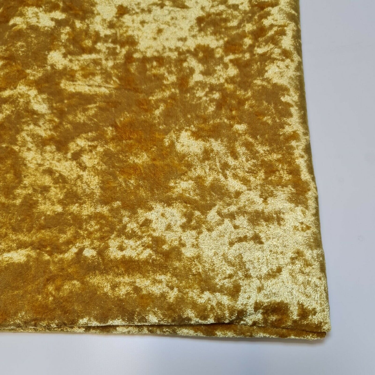 Gold Plain Velvet Fabric Premium Crushed Stretch Dress Craft Wedding Material 58" By the Meter