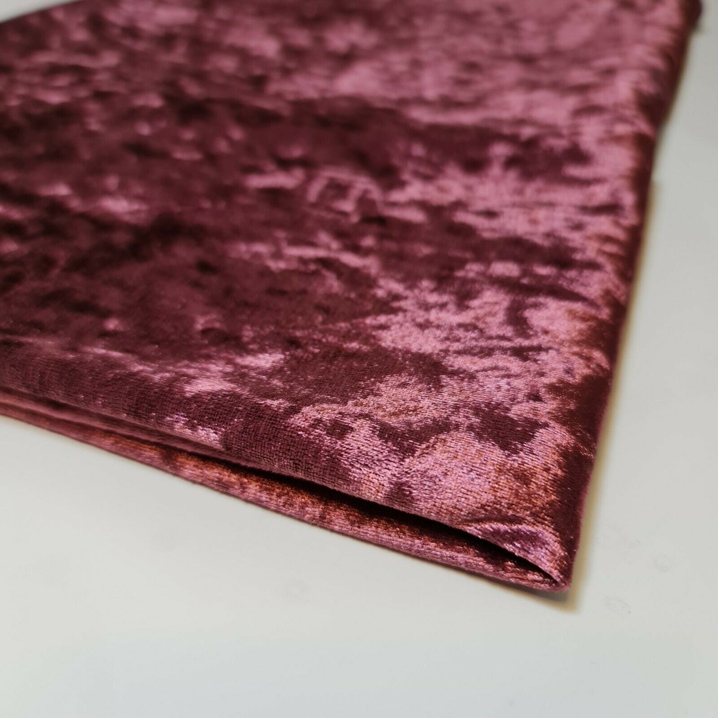 Muave Plain Velvet Fabric Premium Crushed Stretch Dress Craft Wedding Material 58" By the Meter