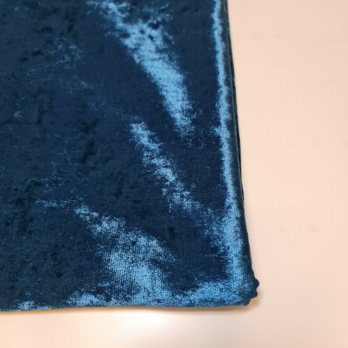 Teal Plain Velvet Fabric Premium Crushed Stretch Dress Craft Wedding Material 60"