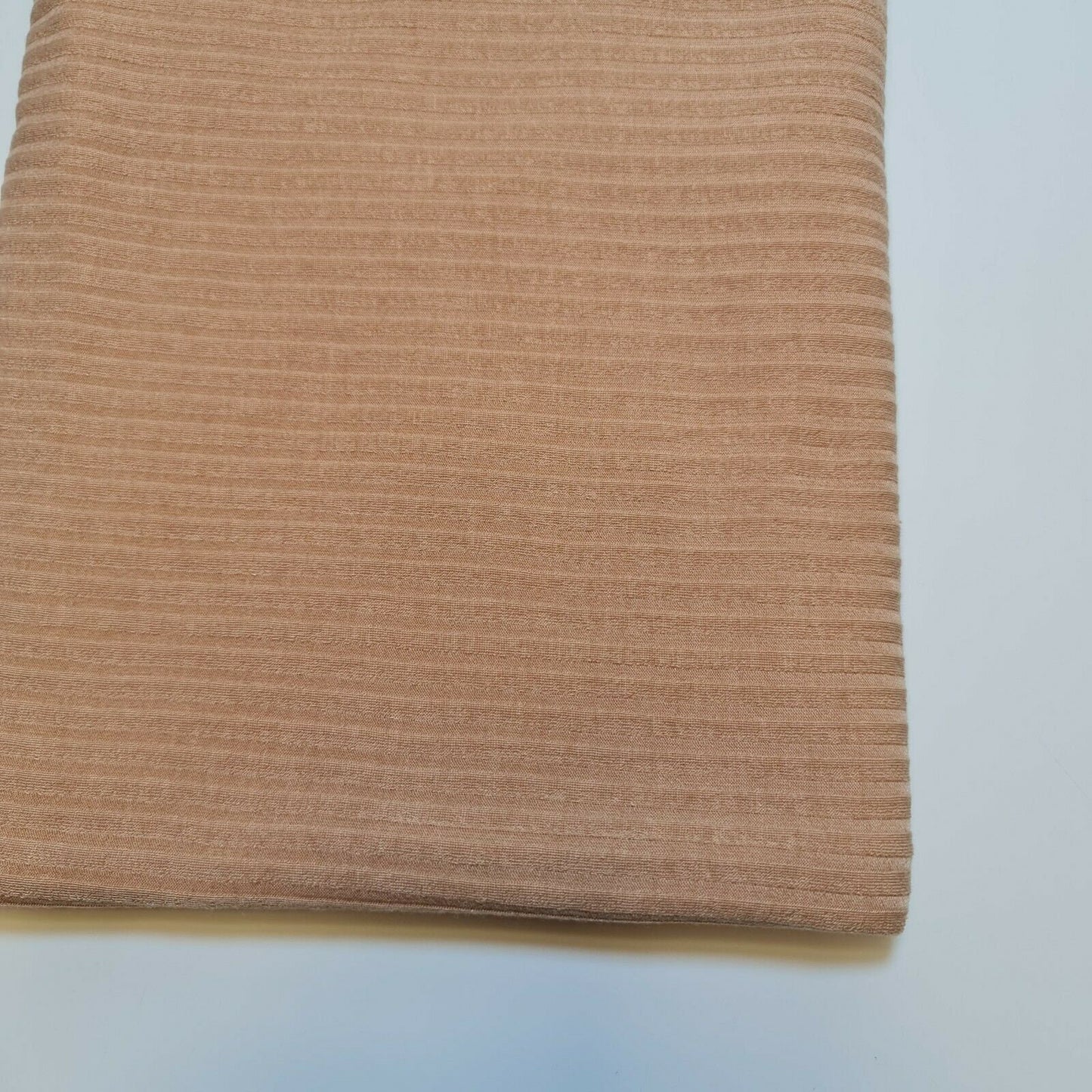 Pfirsichfarbener Viskose-4-Wege-Stretch-Ripp-Spandex-Jersey-Kleiderbündchenstoff, 150 cm