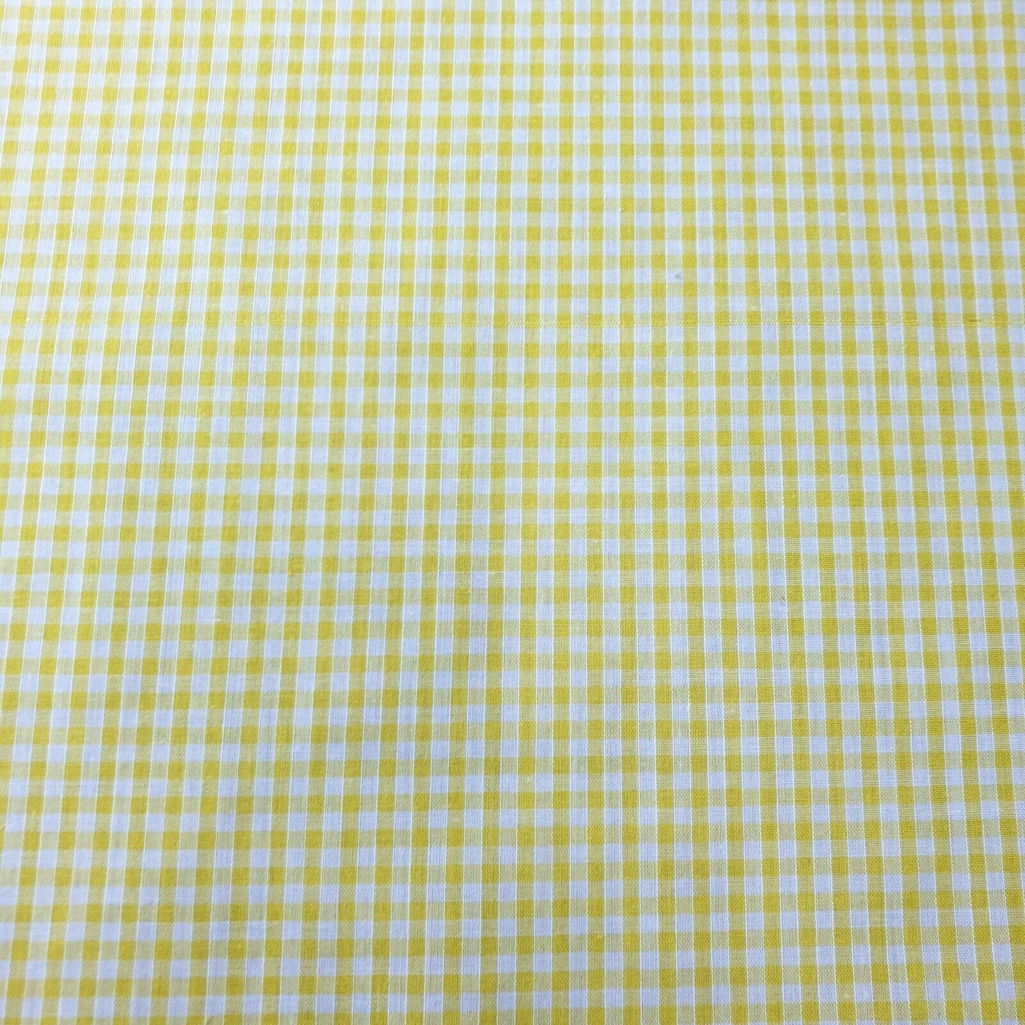 Gingham-Stoff aus Polycotton, 1/8 Zoll, kariert, zum Nähen, Schneidern, Vorhänge, 112 cm, 44 Zoll breit (gelb)