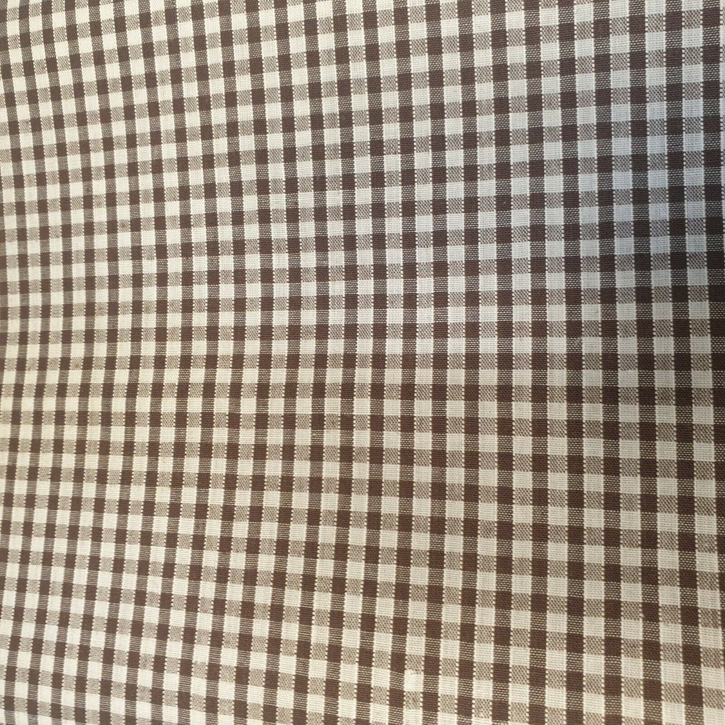 Gingham-Stoff aus Polycotton, 1/8 Zoll, kariert, zum Nähen, Schneidern, Vorhänge, 112 cm, 44 Zoll breit (braun)