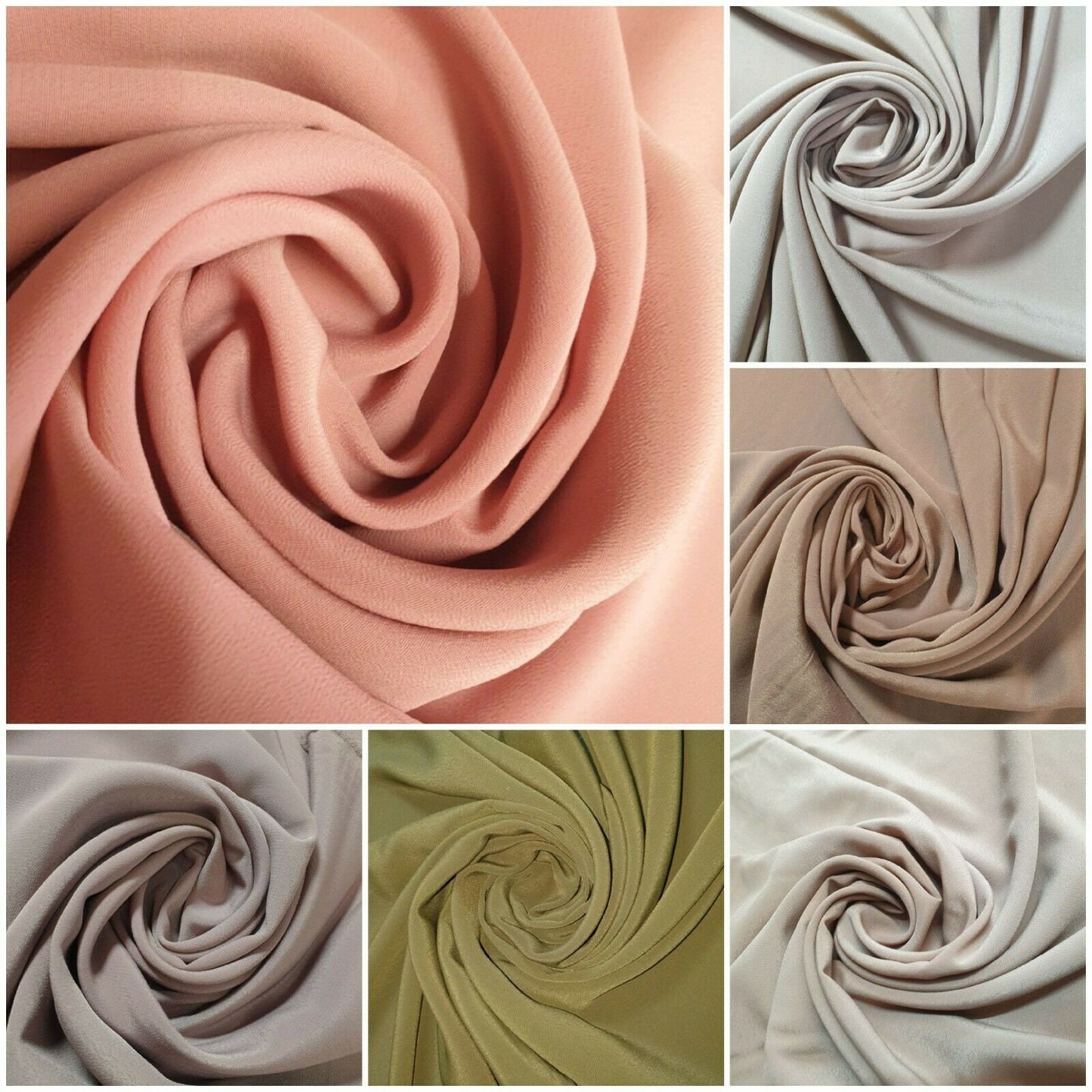 Koshibo-Krepp, 100 % Polyester, weicher Kleider-/Futterstoff, 111,8 cm, Meterware, ST (Pulm)