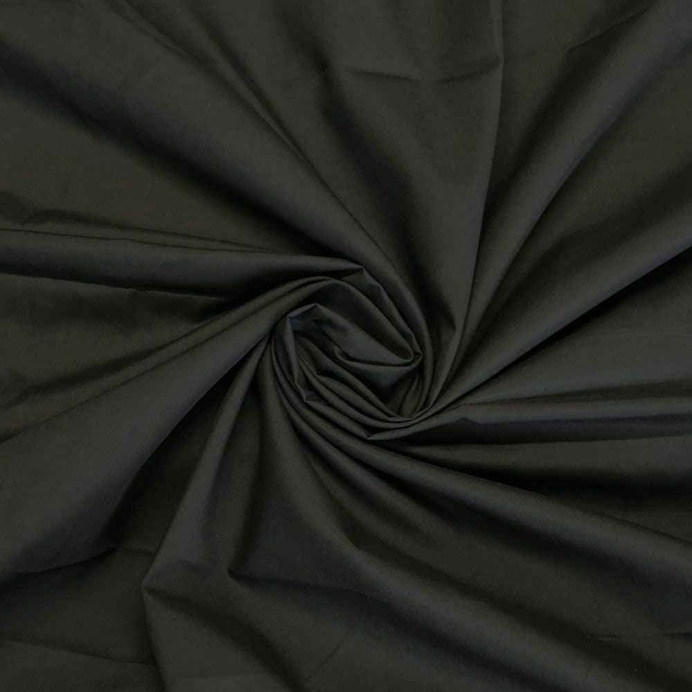 Black Plain Polycotton Extra wide 60" Fabric Black Lining Draping Dress Material