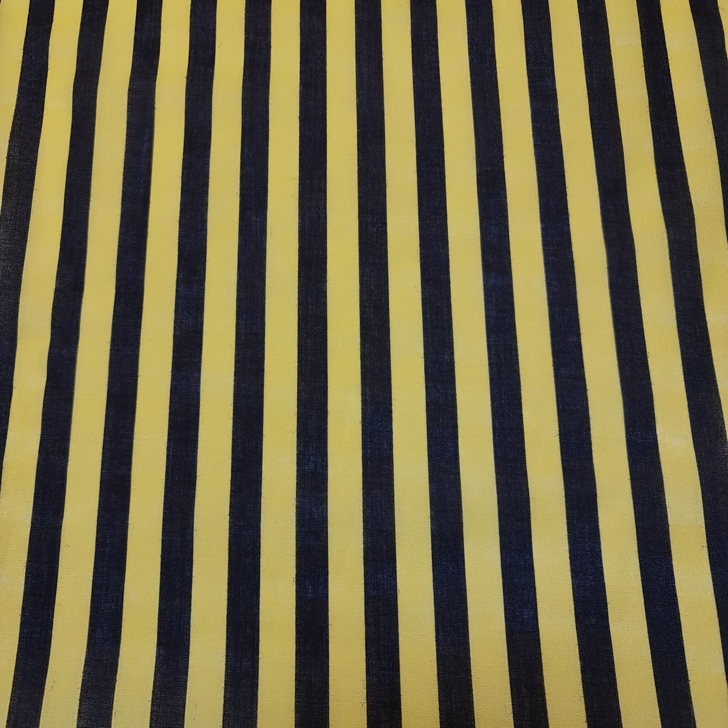 Yellow & Black Stripe Polycotton Fabric 44" Wide | Bumblebee, Halloween, Craft & Dressmaking Material by the Metre