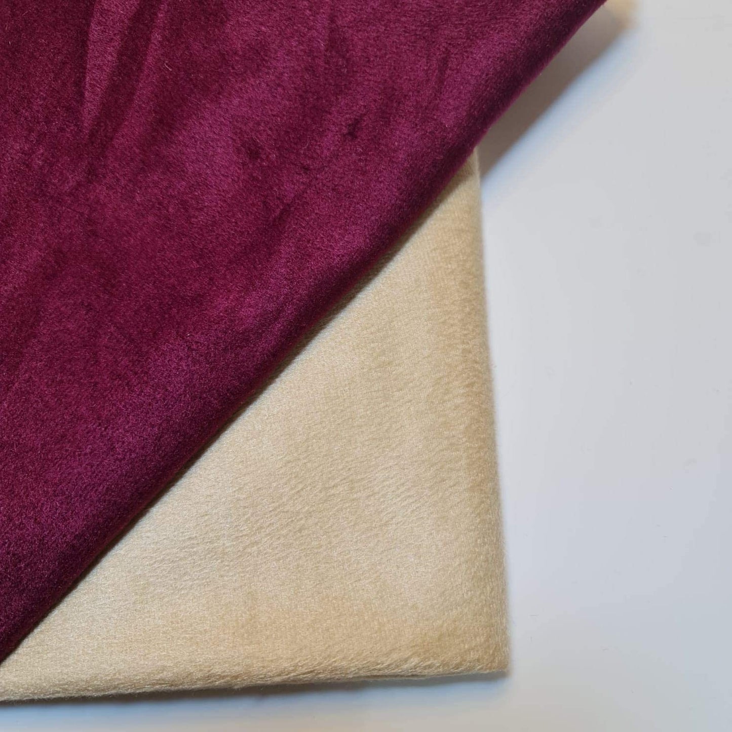 Wildleder-Velours-Filzstoff, Material für Kunsthandwerk, einfarbiges Polyester, 112 cm (Pflaume)