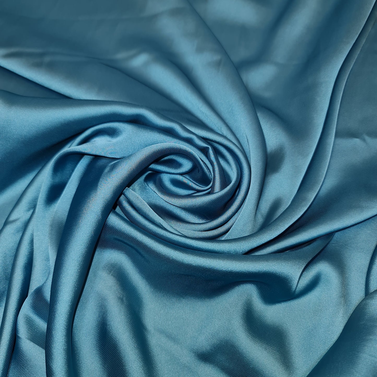 Turquoise Luxury Glossy Charmeuse Satin Weave Polyester Fabric – 44” Wide – Bridal, Evening & Lingerie Material (By the Meter)