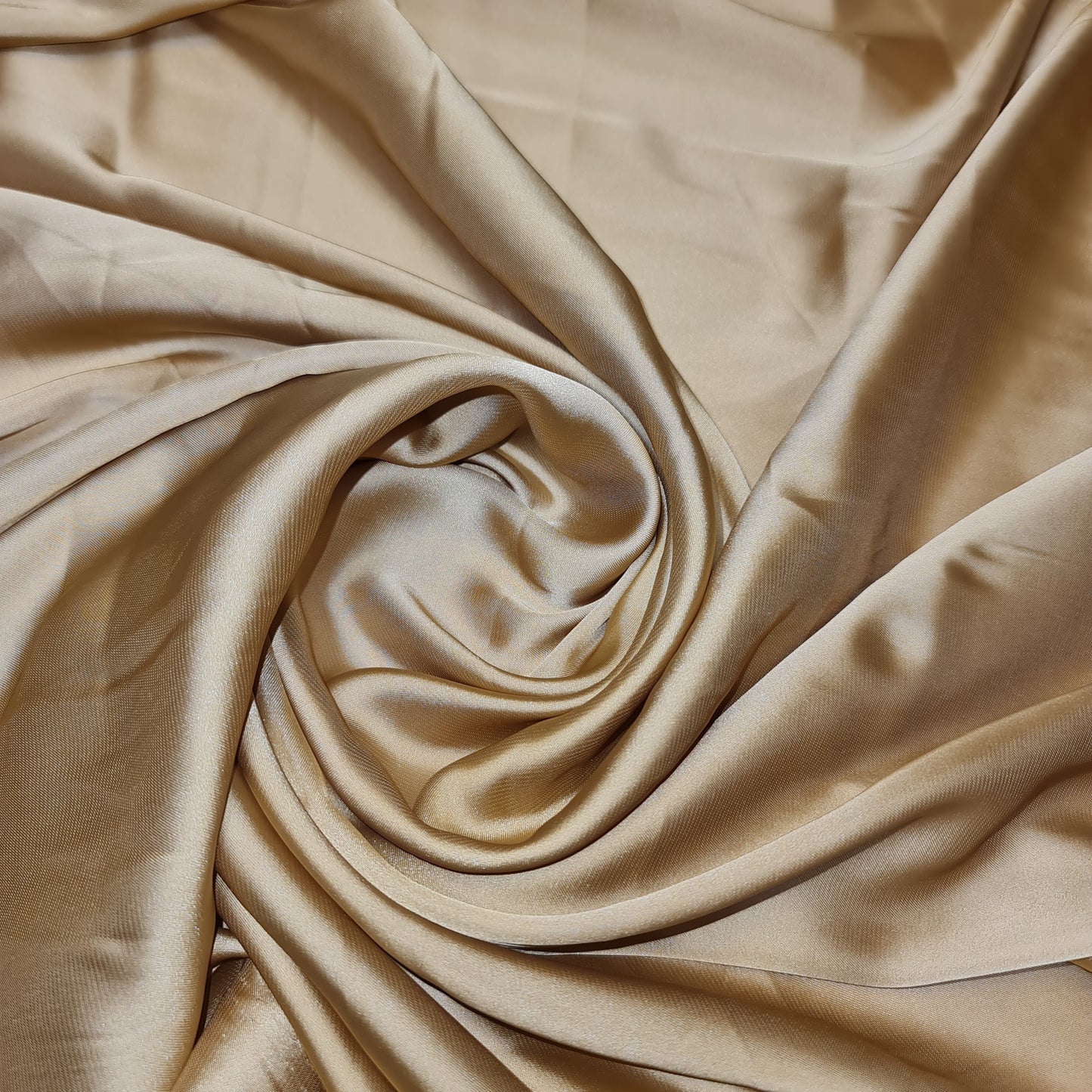 Luxuriöser, glänzender Charmeuse-Seidensatin-Stoff für Brautkleider, Polyester, 147,3 cm (Gold-6)