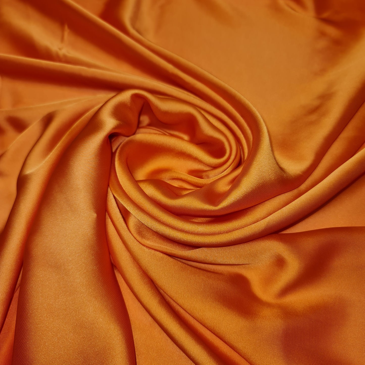 Luxuriöser, glänzender Charmeuse-Seidensatin-Polyesterstoff für Brautkleider, 147,3 cm (SUNSET ORANGE - 48)