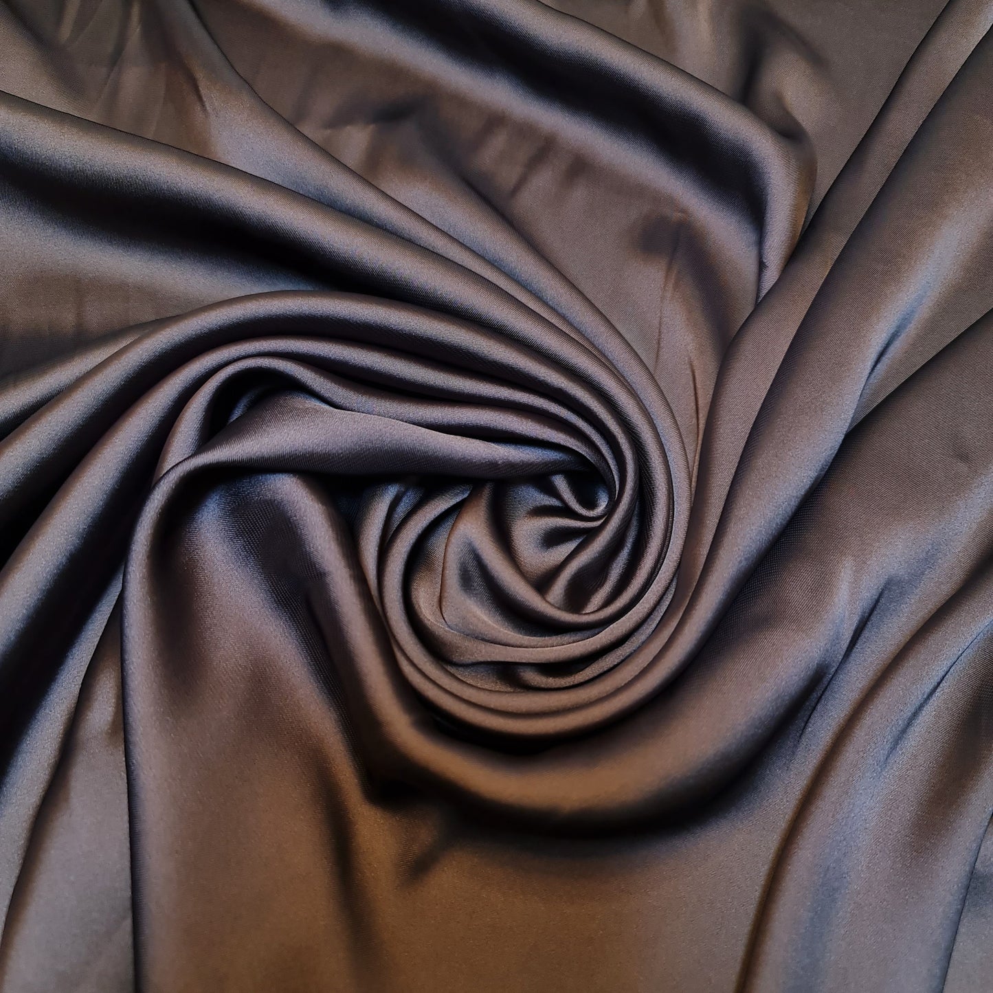 AUBERGINE Luxury Glossy Charmeuse Satin Weave Polyester Fabric – 44” Wide – Bridal, Evening & Lingerie Material (By the Meter)