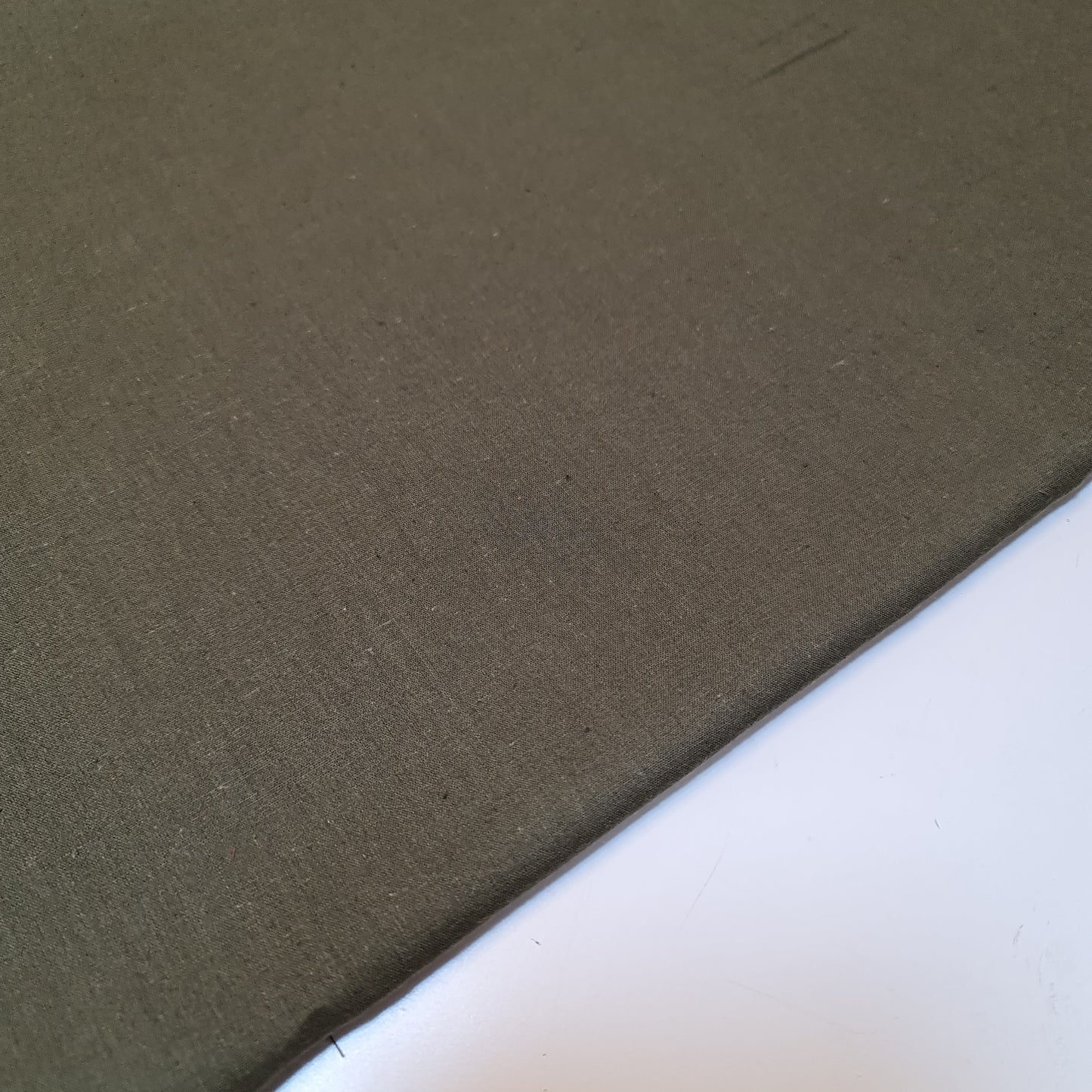 Khaki 100% Cambric Cotton Fabric 44" Wide | Lightweight Dressmaking, Craft & Quilting Material by the Metre