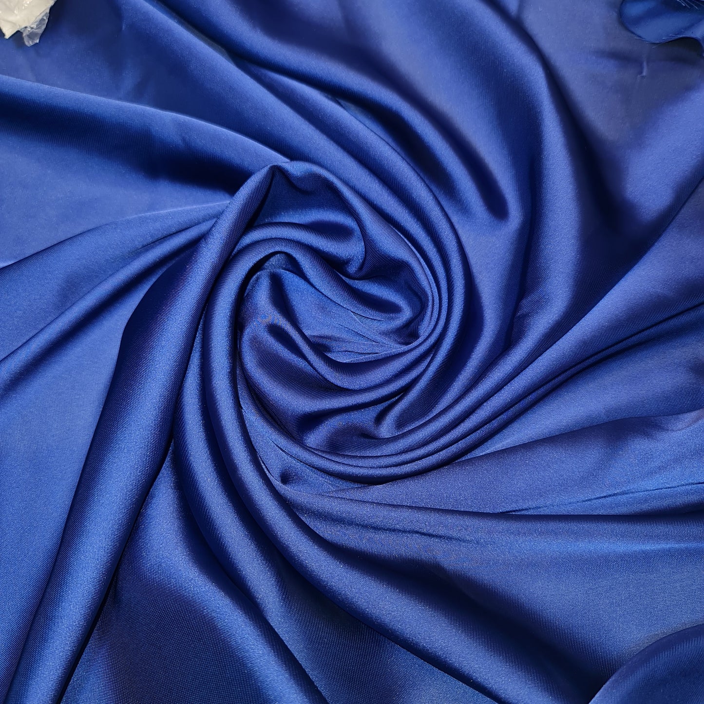 Luxuriöser, glänzender Charmeuse-Seidensatin-Polyesterstoff für Brautkleider, 147,3 cm (Französisches Marineblau-7)