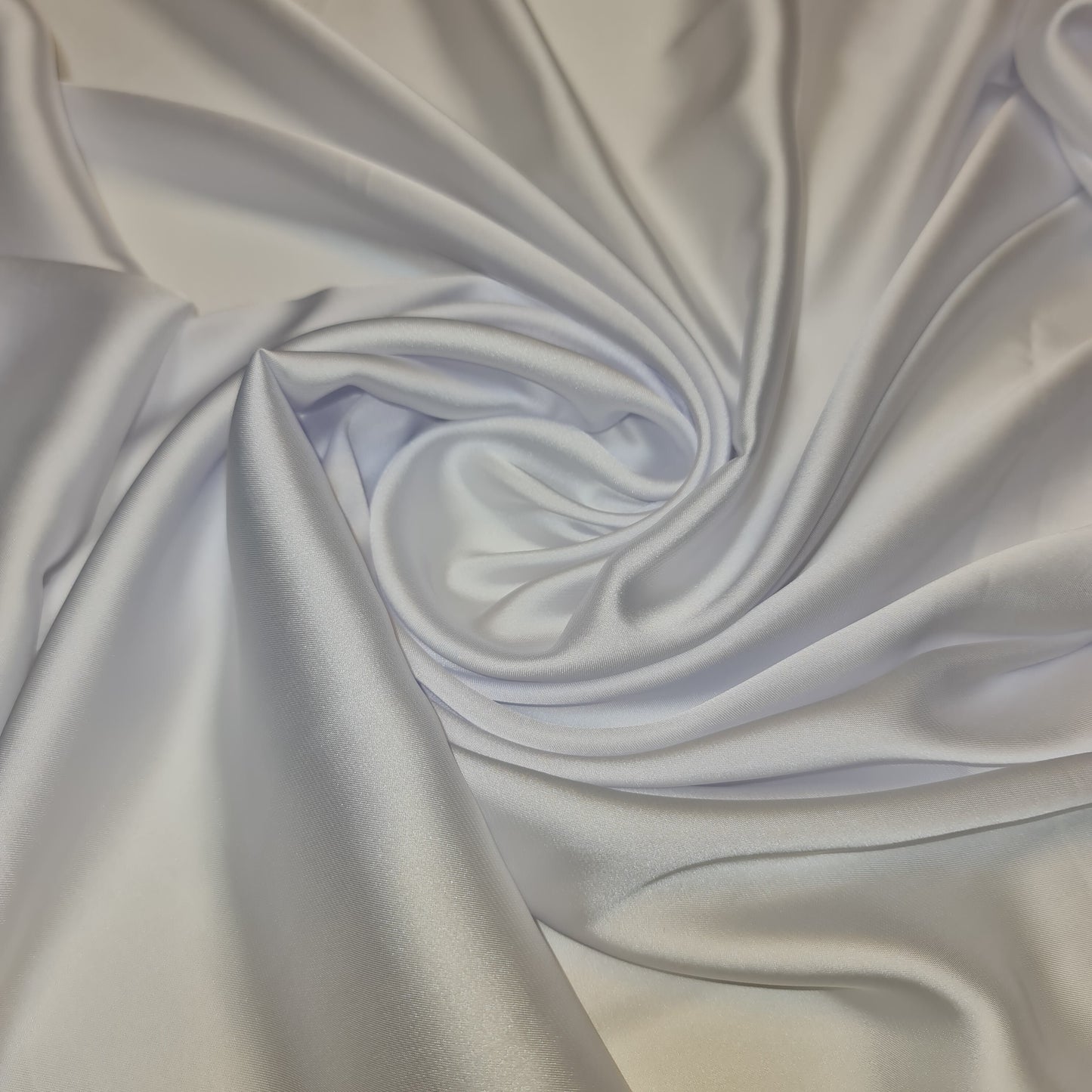 Luxuriöser, glänzender Charmeuse-Seidensatin-Polyesterstoff für Brautkleider, 147,3 cm (weiß – 4)