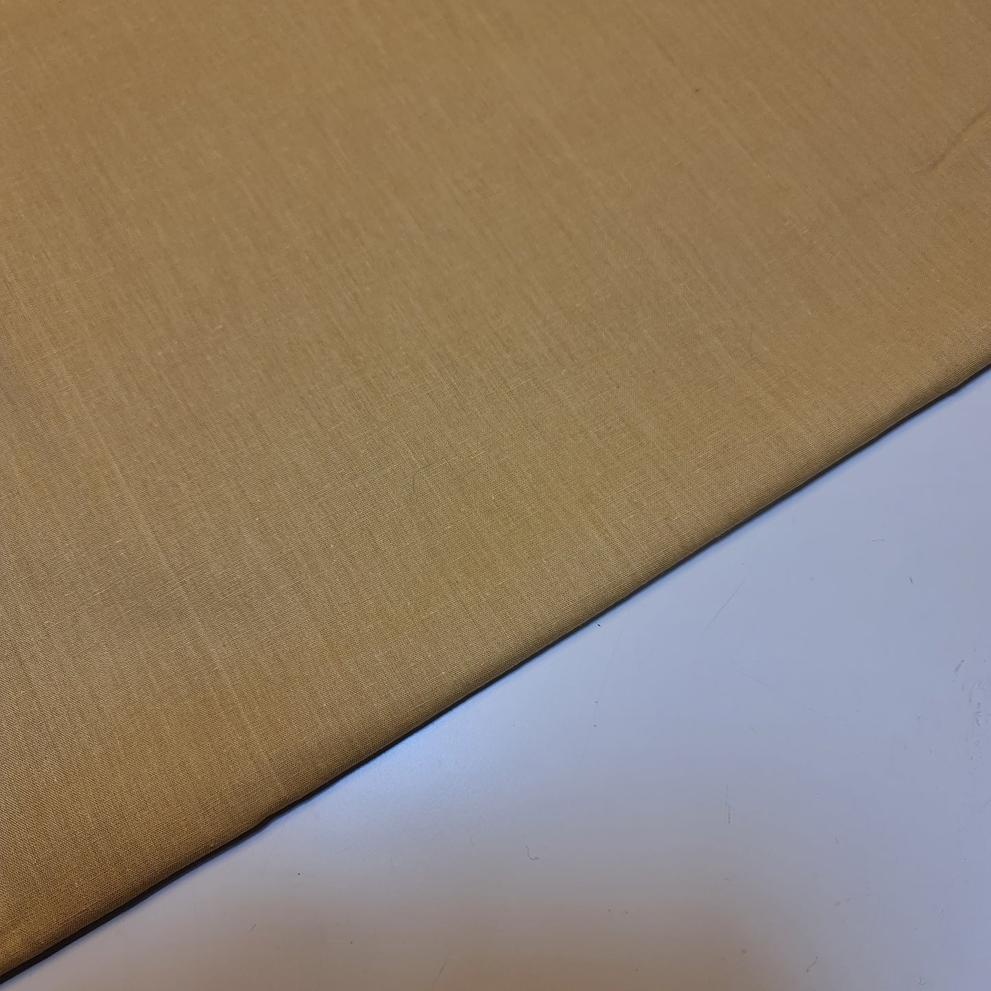 Light Gold 100% Cambric Cotton Fabric 44" Wide | Lightweight Dressmaking, Craft & Quilting Material by the Metre