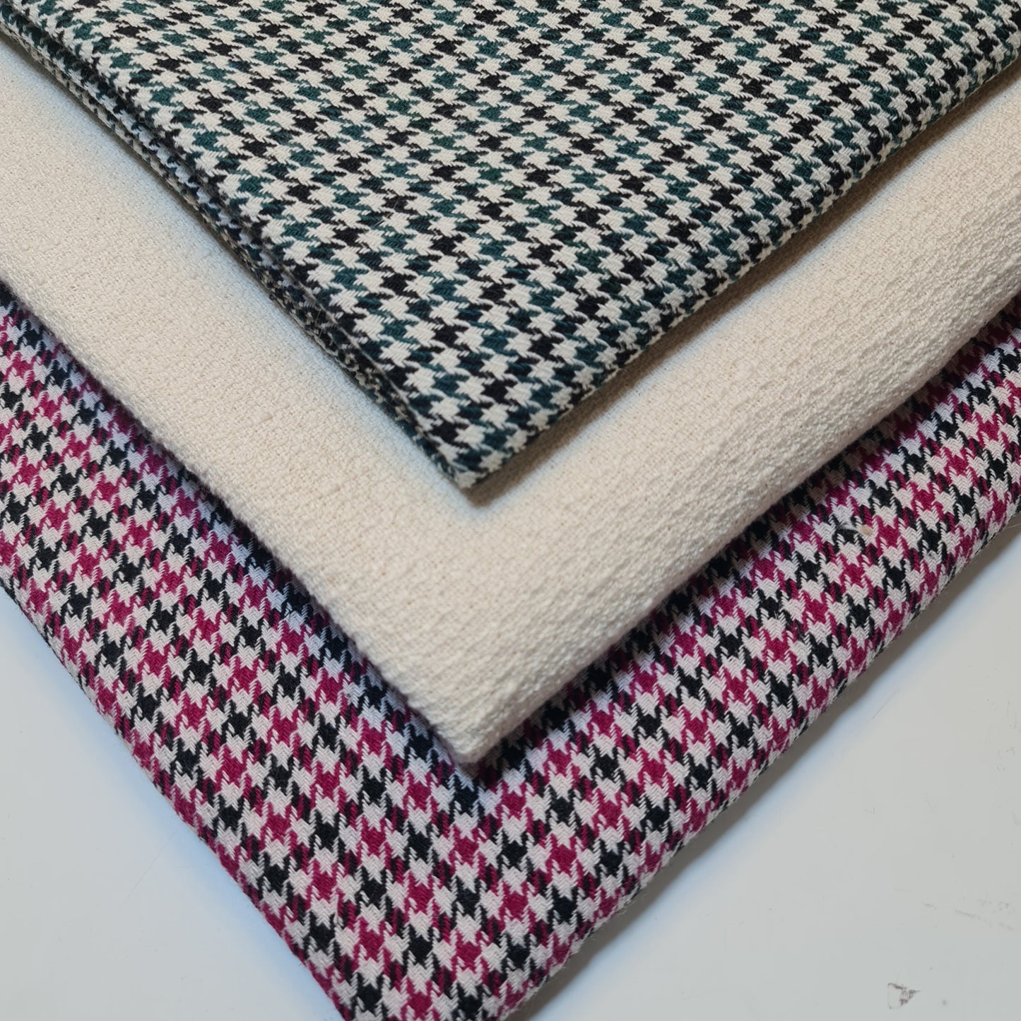 Hochwertiger Woll-Mischstoff mit Hundezahnmuster, für Jacken, Kleider, Bastelarbeiten, 147,3 cm (58 Zoll) Meter (Creme)