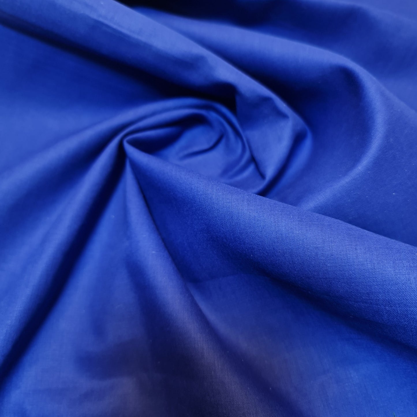 Royal Blue 100% Cotton Voile Rubia Cambric Mercerised Plain Lining Fabric – 44" Wide – Soft Craft Dress Material – Per Metre