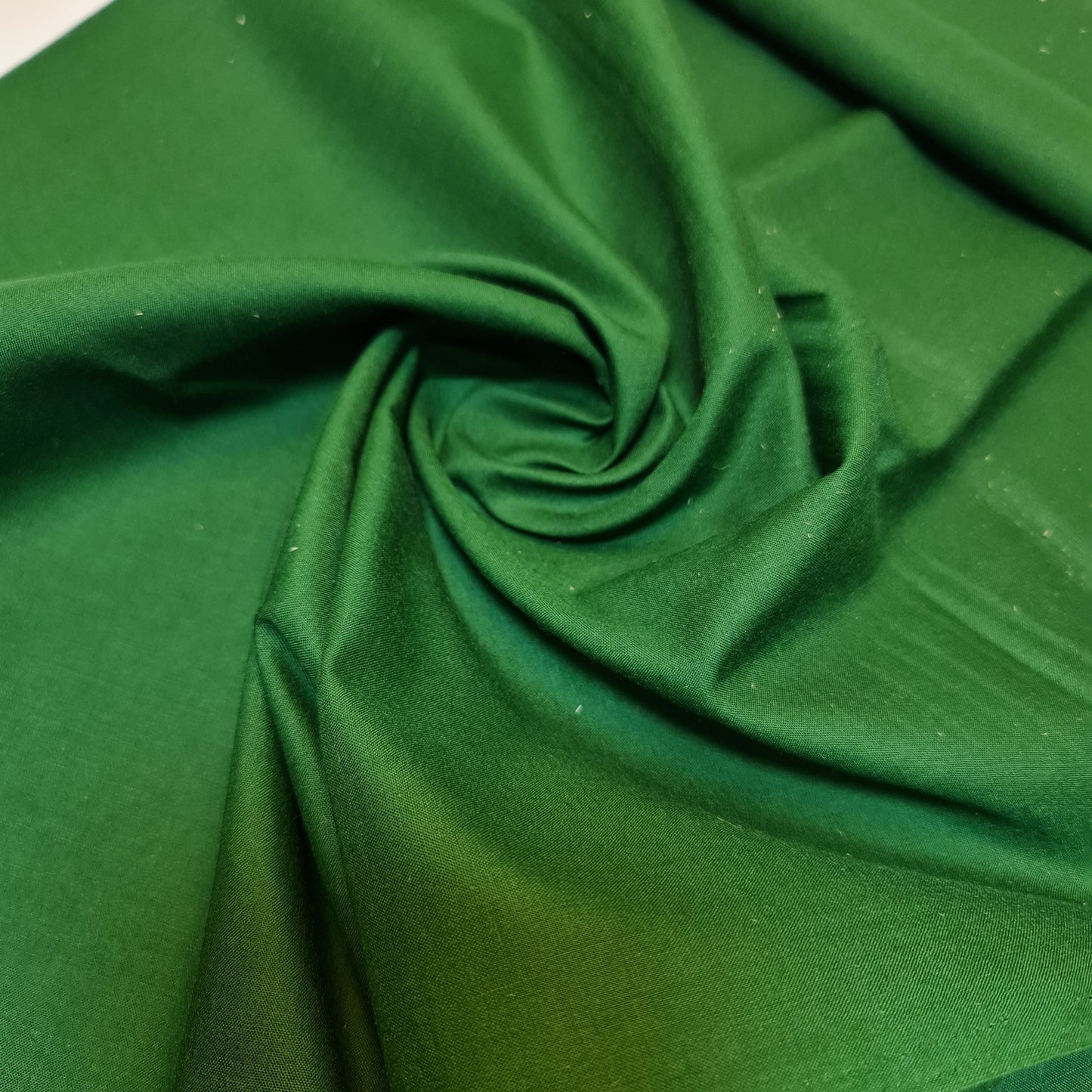 Bottle Green 100% Cotton Voile Rubia Cambric Mercerised Plain Lining Fabric – 44" Wide – Soft Craft Dress Material – Per Metre