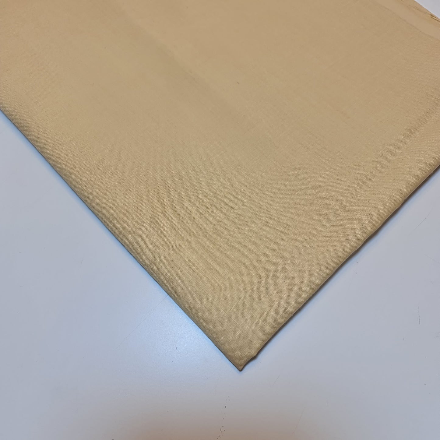Beige Gold 100% Cotton Voile Rubia Cambric Mercerised Plain Lining Fabric – 44" Wide – Soft Craft Dress Material – Per Metre