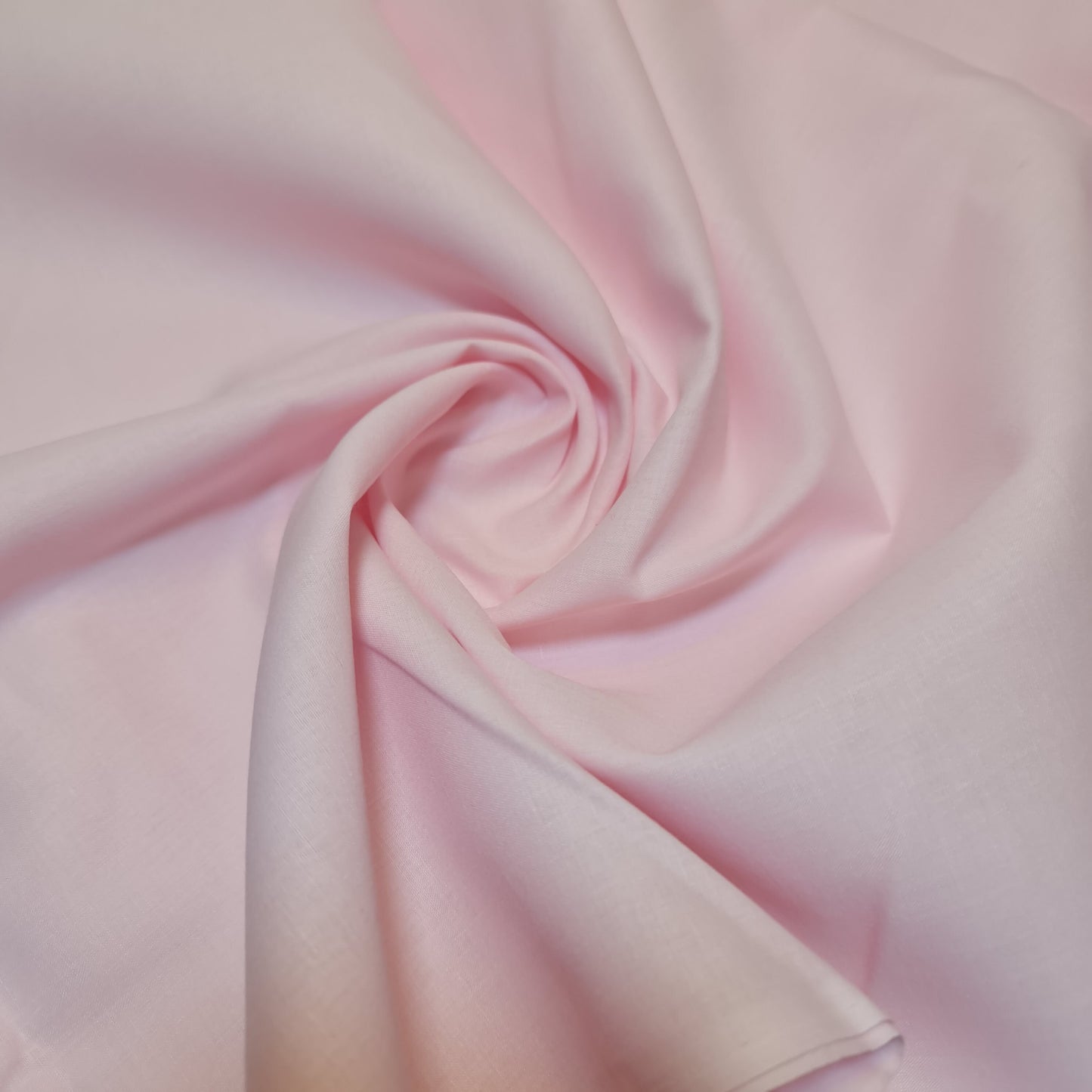 Pale Pink 100% Cotton Voile Rubia Cambric Mercerised Plain Lining Fabric – 44" Wide – Soft Craft Dress Material – Per Metre