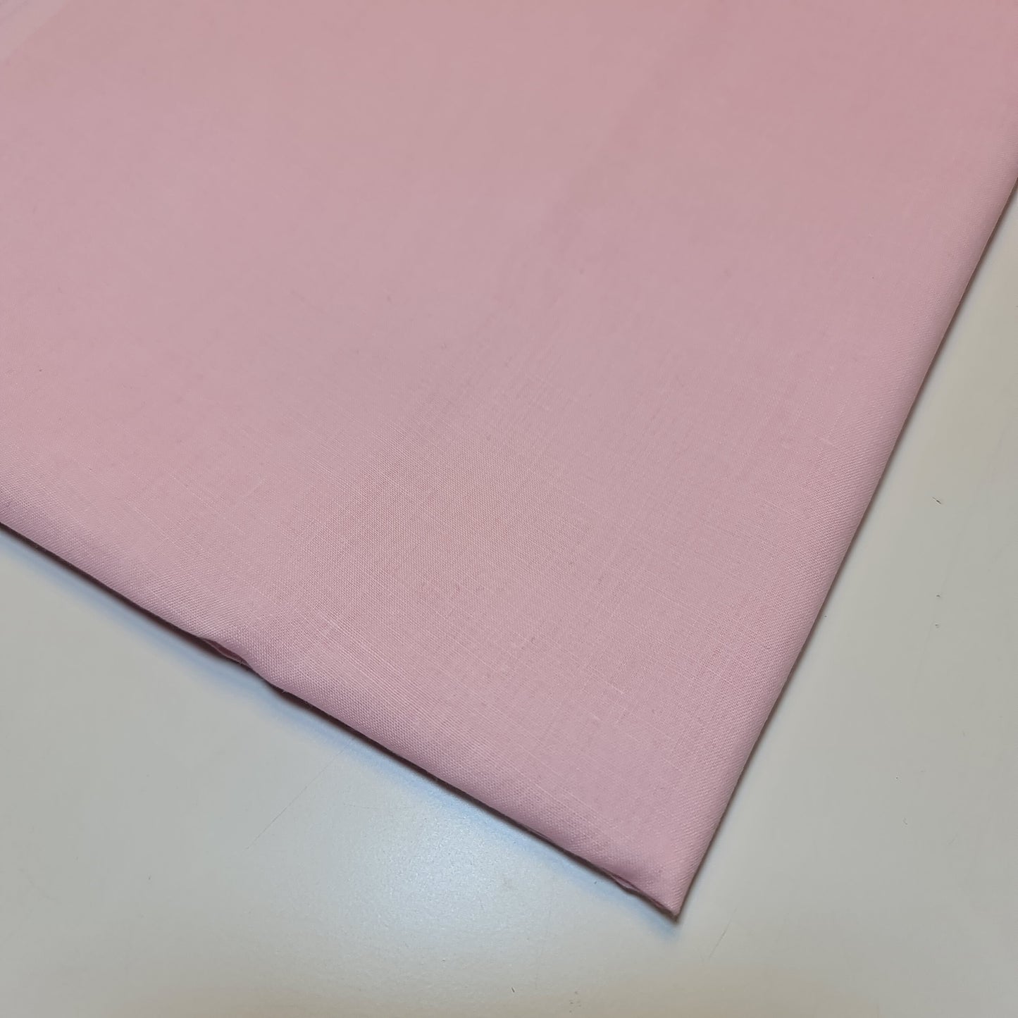 Pale Pink 100% Cotton Voile Rubia Cambric Mercerised Plain Lining Fabric – 44" Wide – Soft Craft Dress Material – Per Metre